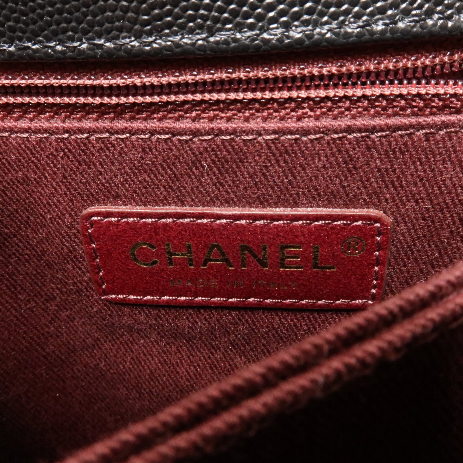 CHANEL 牛皮皮革Coco Handle鏈帶手挽肩背兩用袋