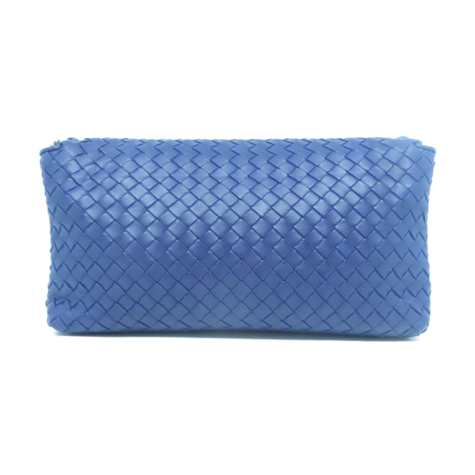BOTTEGA VENETA 【清倉大減價】羊皮皮革Shoulder Bag黑扣肩背袋藍色