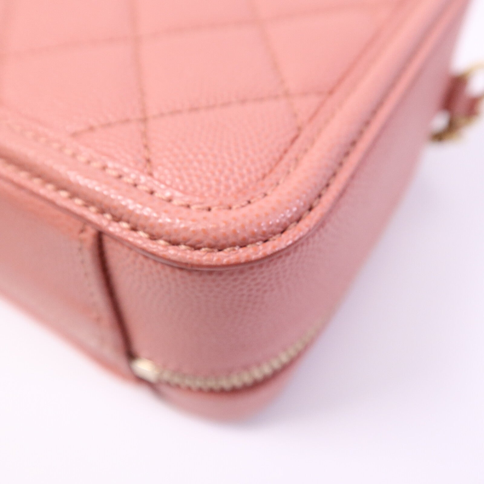 CHANEL 牛皮皮革Vanity Case 17cm鏈帶手挽肩背兩用袋