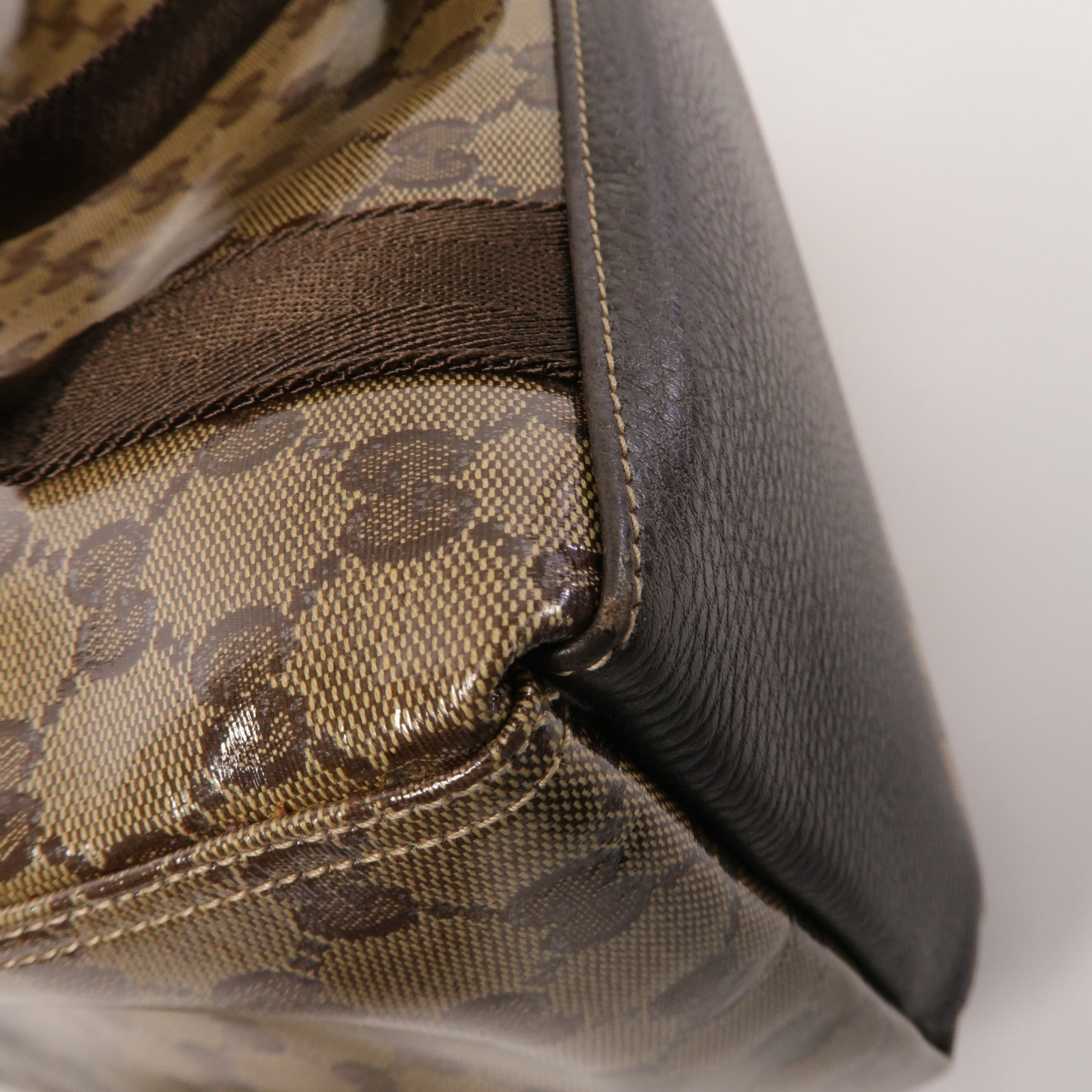 GUCCI 塗層帆布GG Crystal Backpack背包