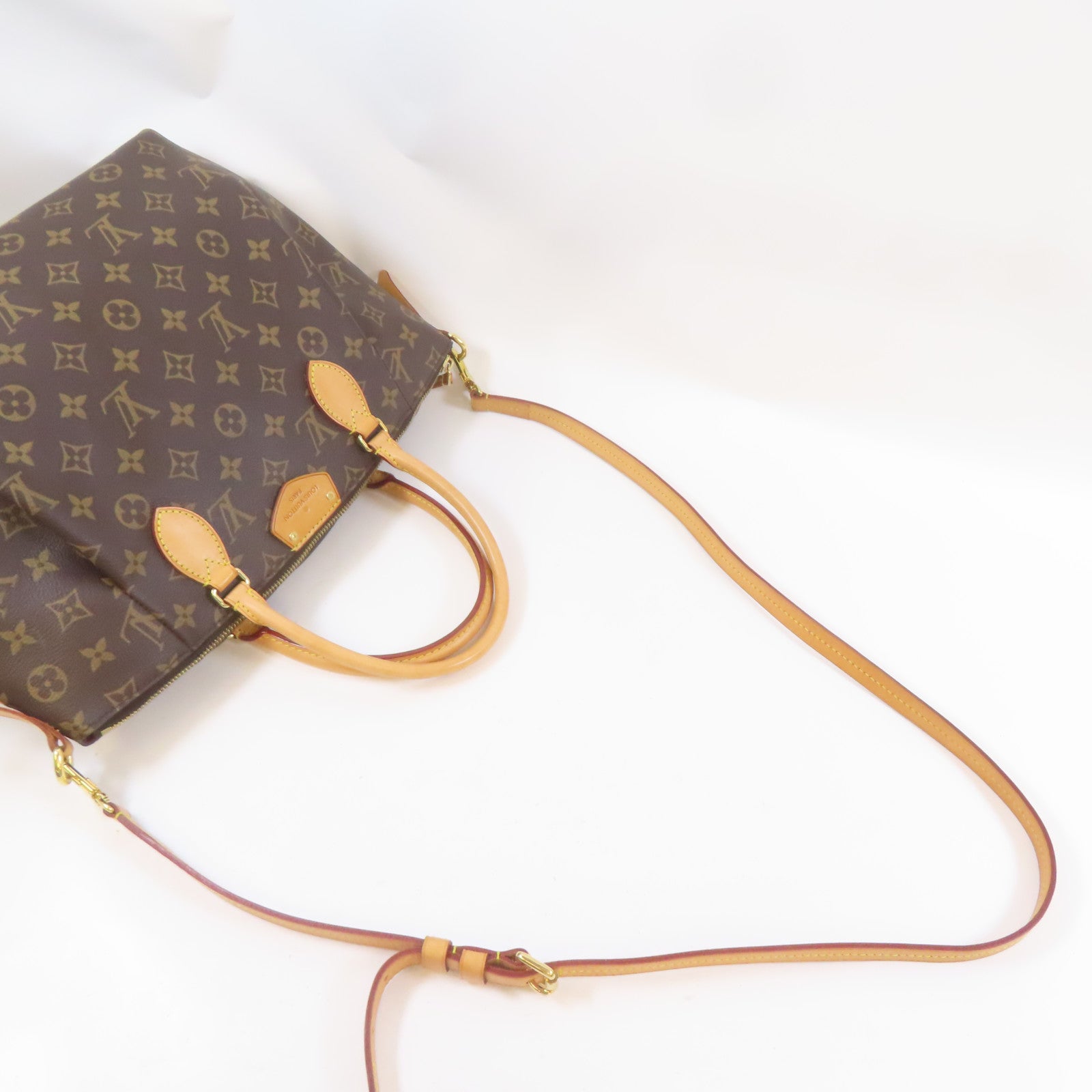 LOUIS VUITTON Monogram Turenne MM金扣肩背袋啡色