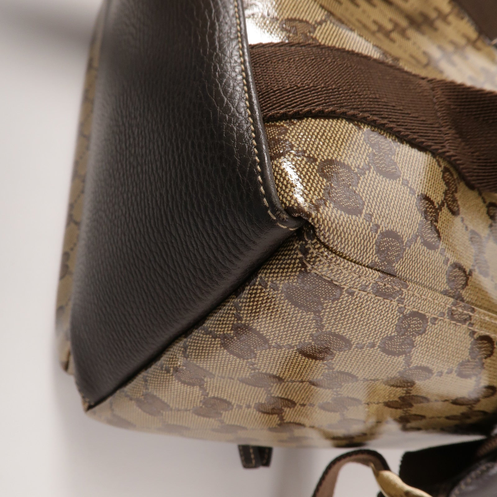 GUCCI 塗層帆布GG Crystal Backpack背包