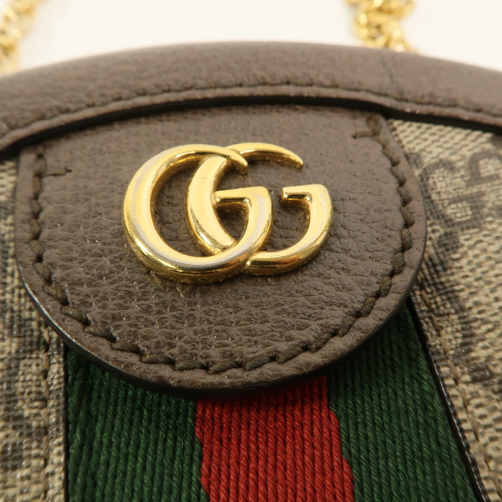 GUCCI 塗層帆布Ophidia鏈帶肩背袋
