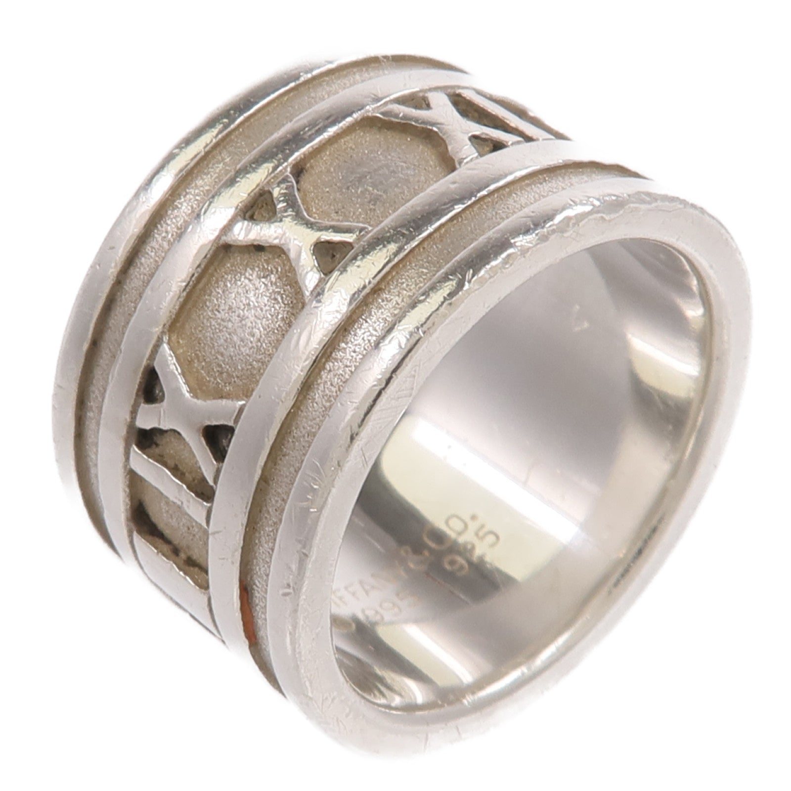 TIFFANY＆CO 925純銀Atlas Wide Band Ring戒指