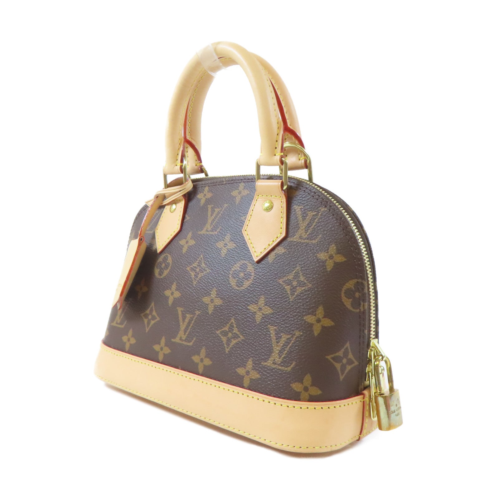 LOUIS VUITTON Monogram Alma BB金扣手挽肩背兩用袋啡色