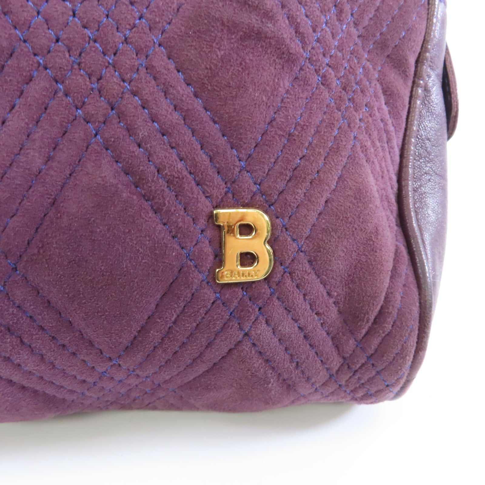 BALLY 【激減優惠】麂皮皮革Chain Shoulder Bag金扣鏈帶肩背袋紫色
