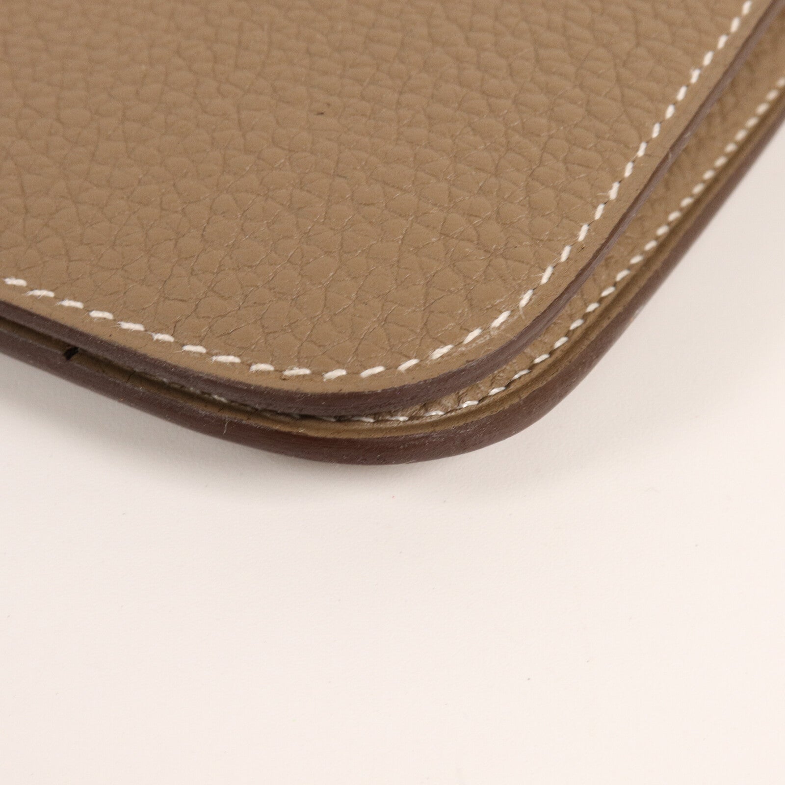 HERMES Togo皮革Dogon Duo Wallet長錢包Etoupe