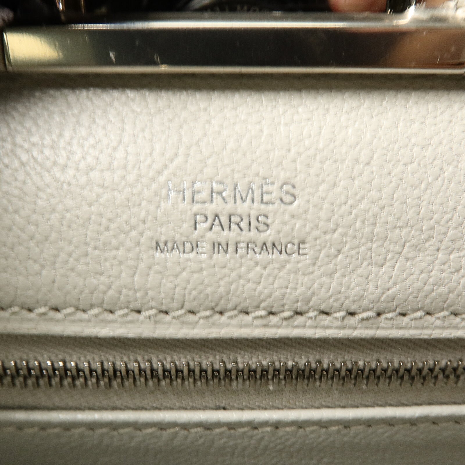 HERMES 【激減優惠】Evercolor皮革Clic-H 33肩背袋Gris Perle
