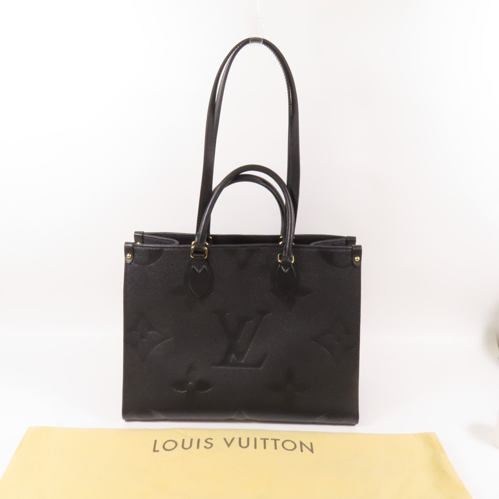 LOUIS VUITTON 【激減優惠】Monogram Empreinte On The Go MM金扣手挽肩背兩用袋
