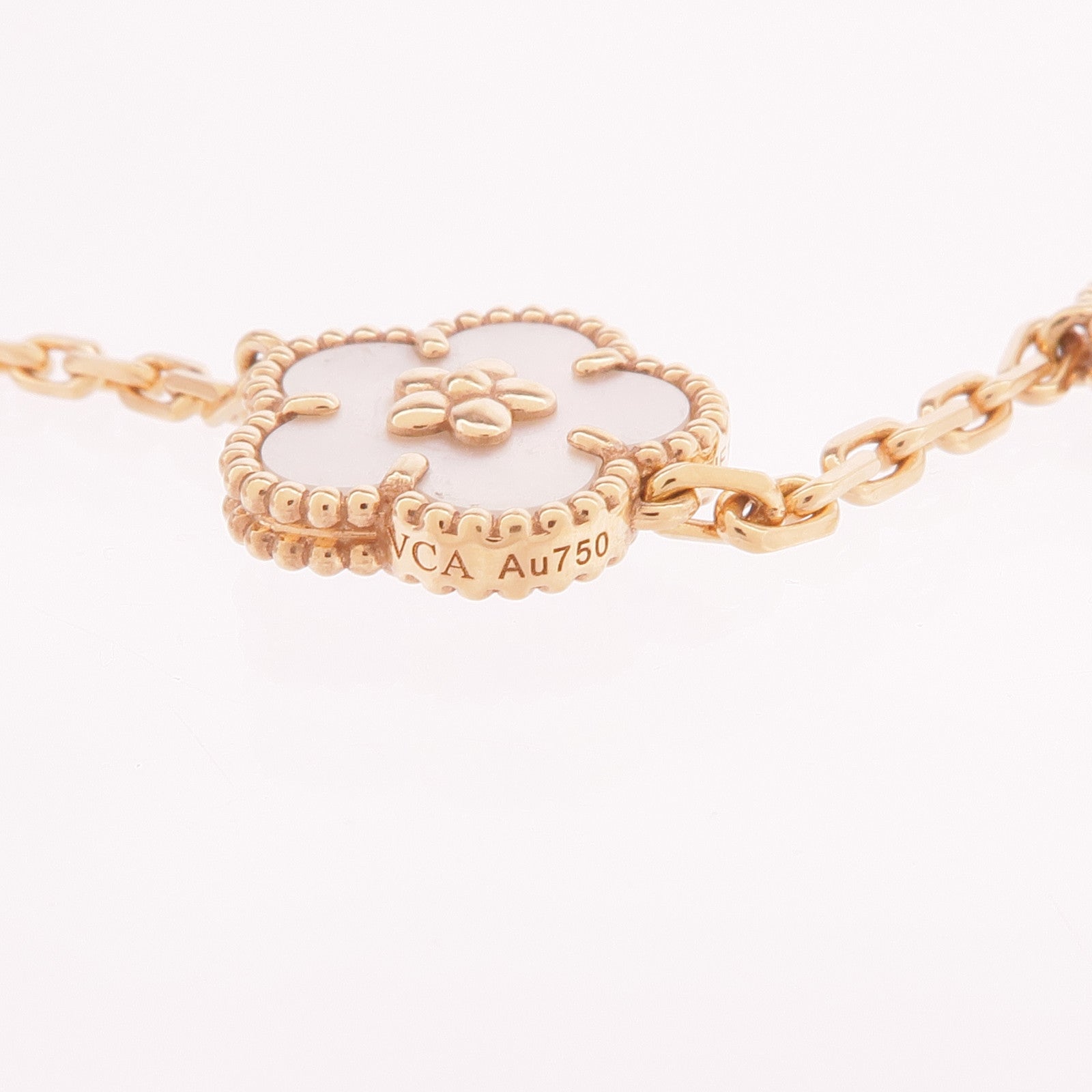 Van Cleef & Arpels 18K玫瑰金Lucky Spring Bracelet, 5 motifs珍珠母貝/紅玉髓/黑瑪瑙手鏈