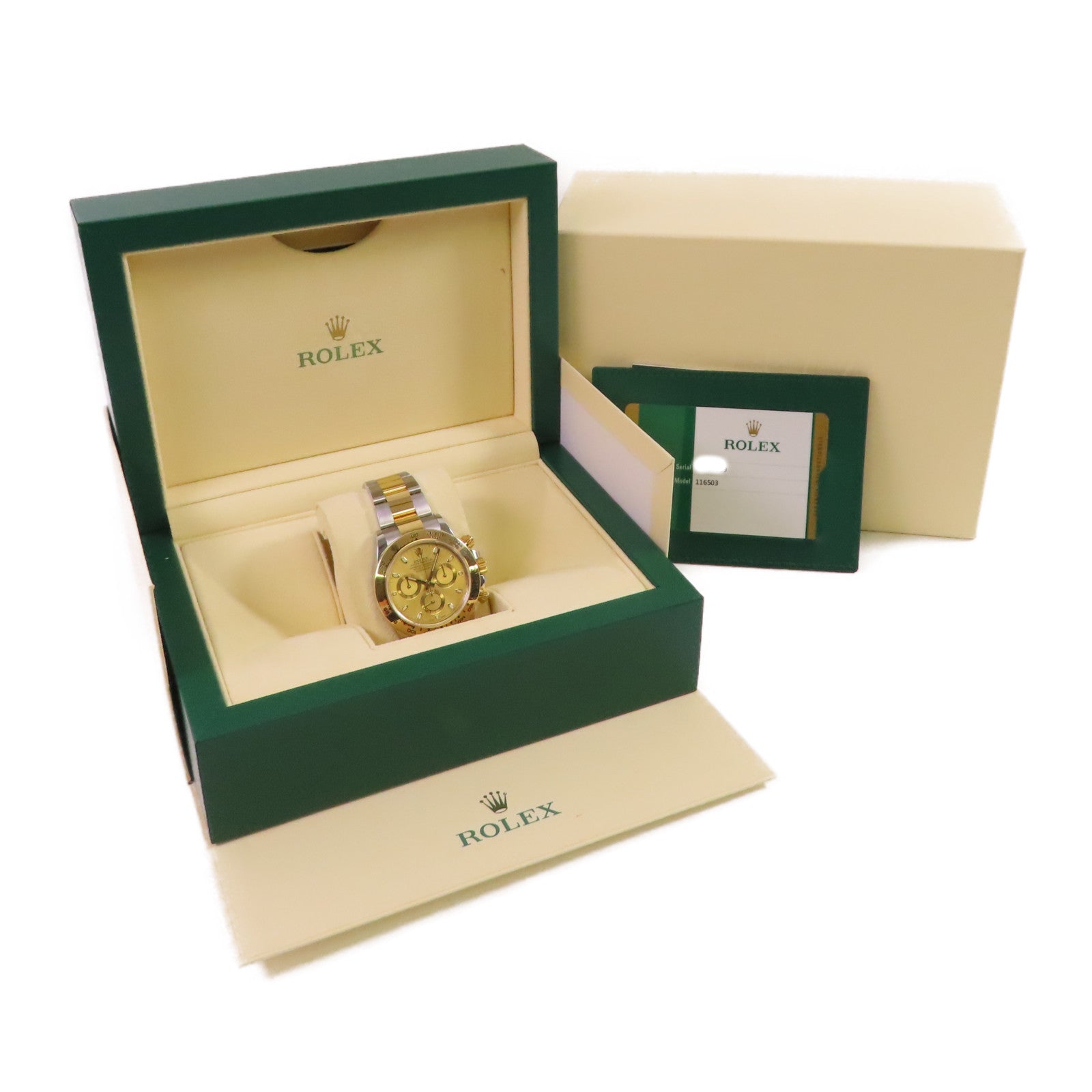 ROLEX Daytona Watch不鏽鋼/18K黃金自動機芯手錶金色