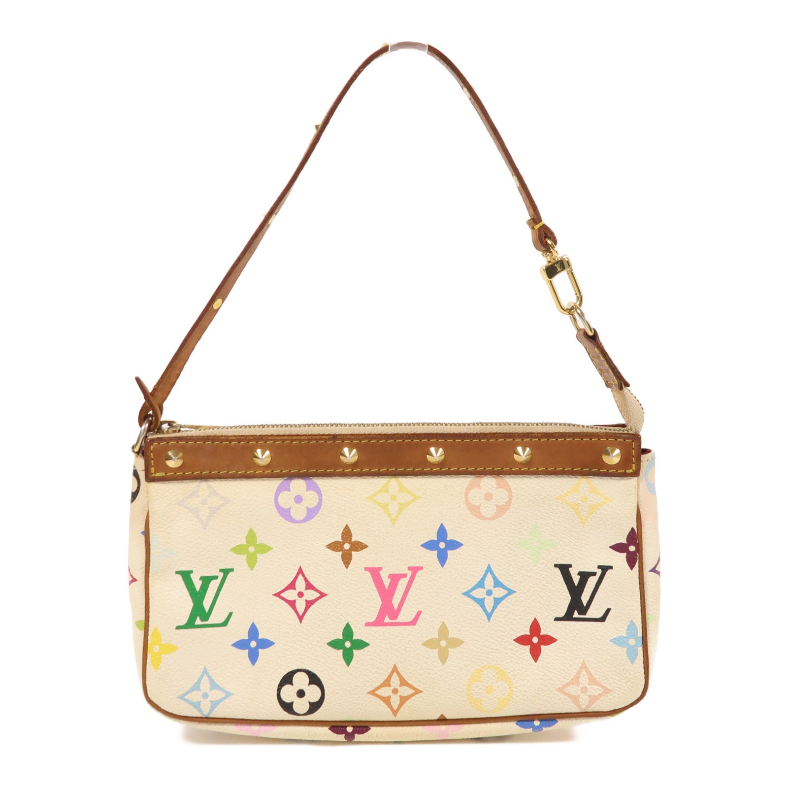 LOUIS VUITTON Monogram Multicolore Pochette Accessoires金扣手挽袋