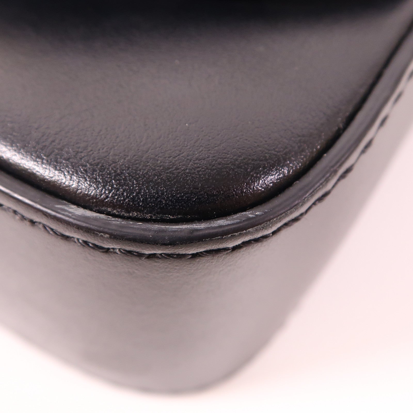 Chloe GHW Shoulder Bag 2 Way Shoulder Bag Handbag Calfskin Leather Black