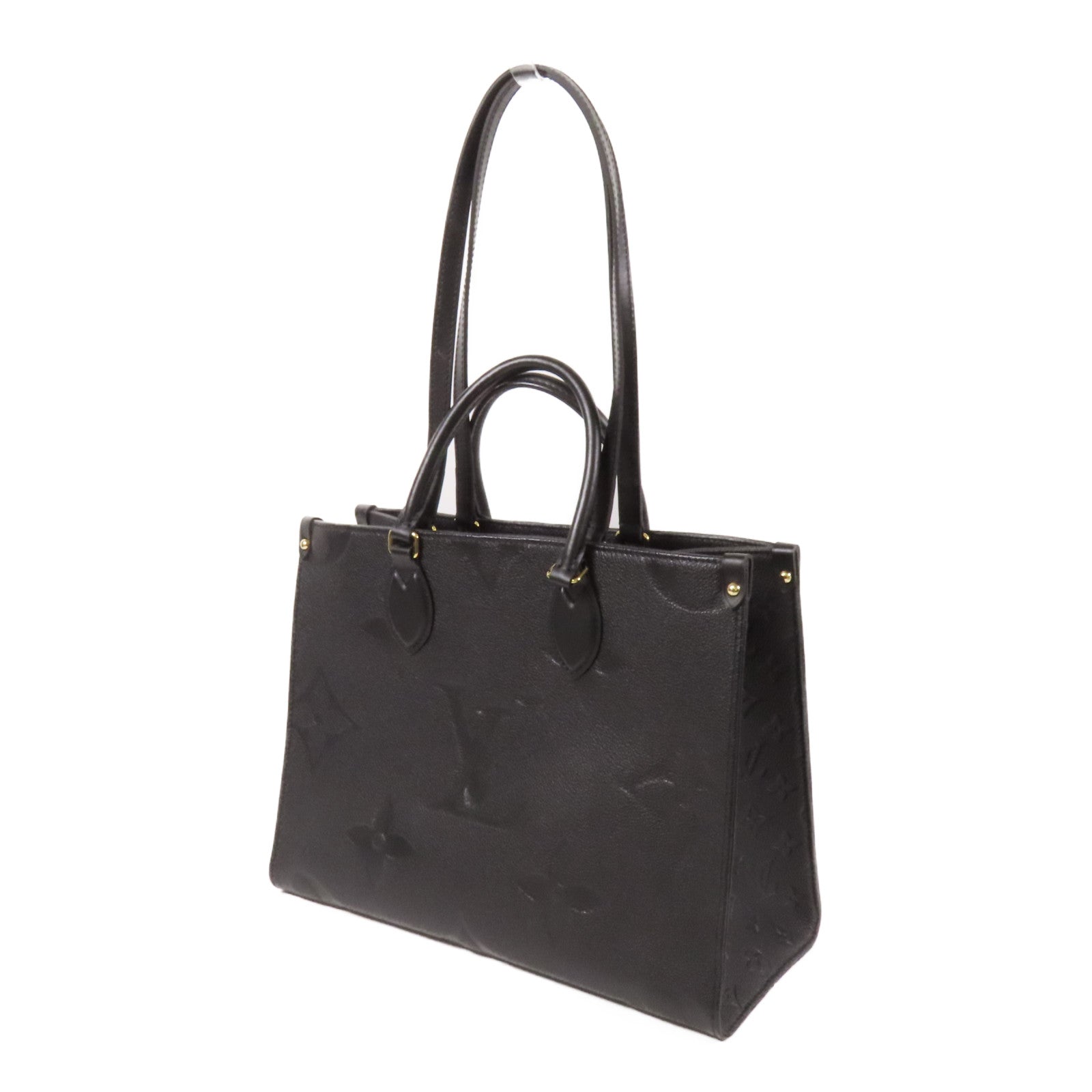 LOUIS VUITTON Monogram Empreinte On The Go MM金扣手挽肩背兩用袋