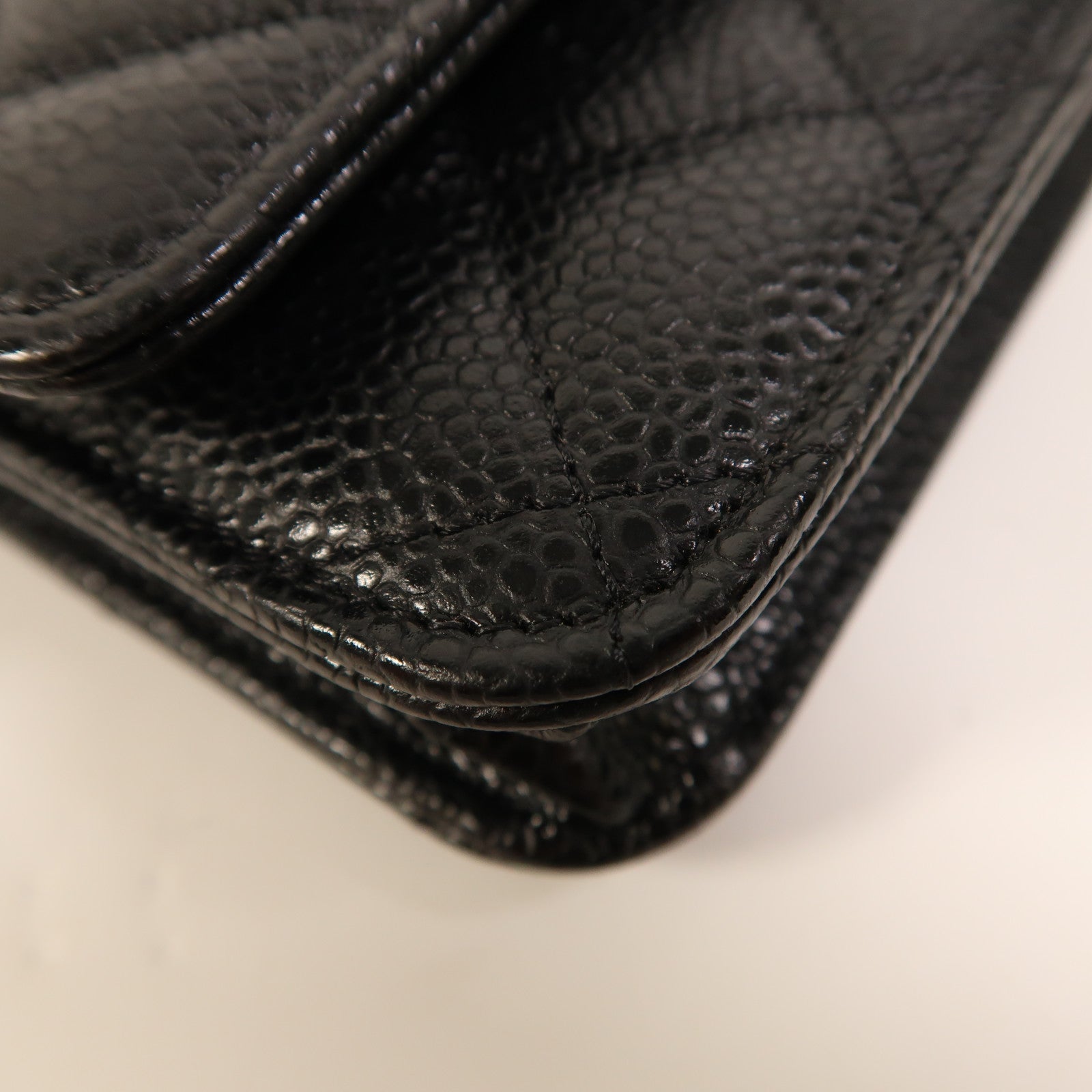 CHANEL 牛皮皮革WOC Wallet On Chain金扣鏈帶肩背袋