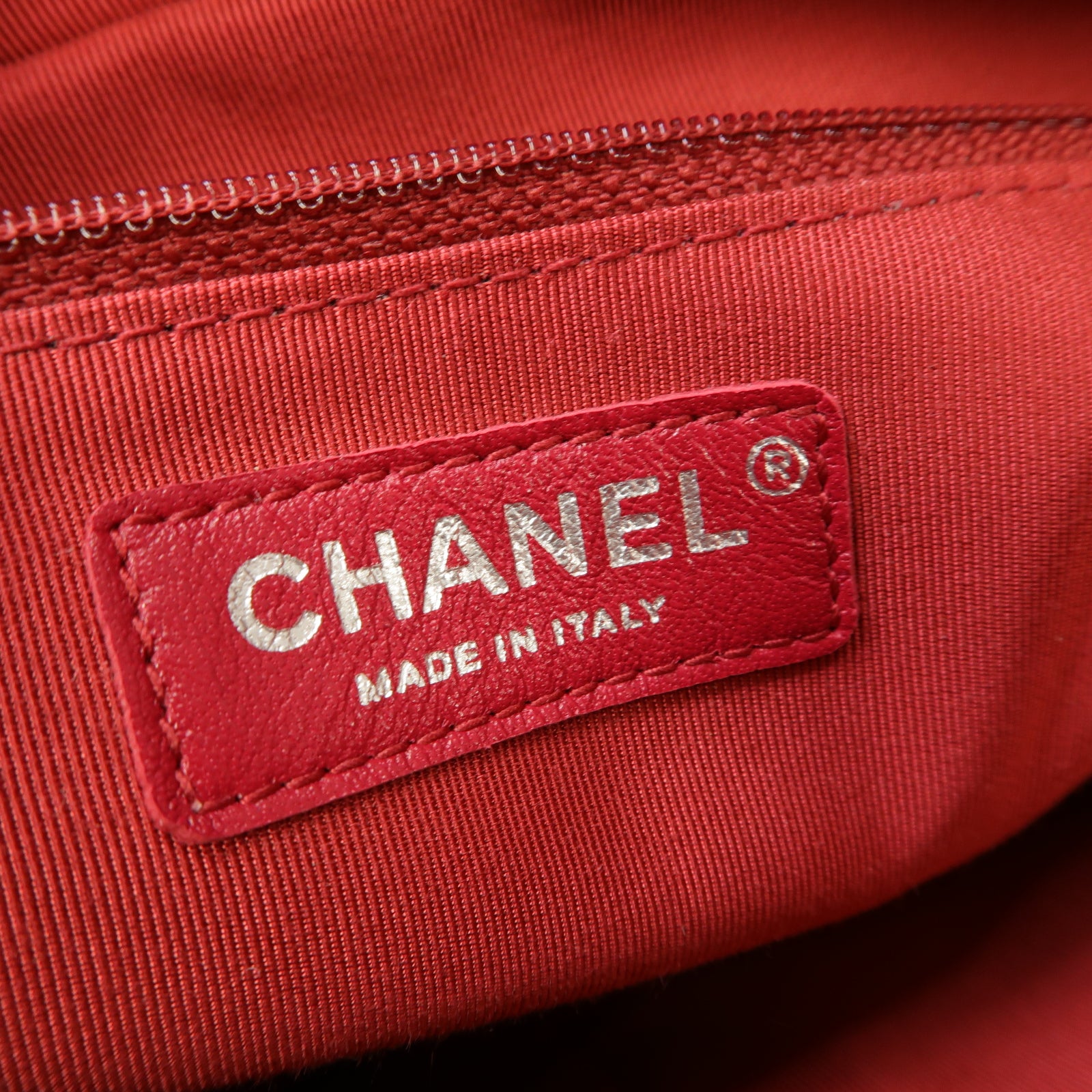 CHANEL 【激減優惠】菱格牛皮皮革Gabrielle金銀扣肩背袋藍色