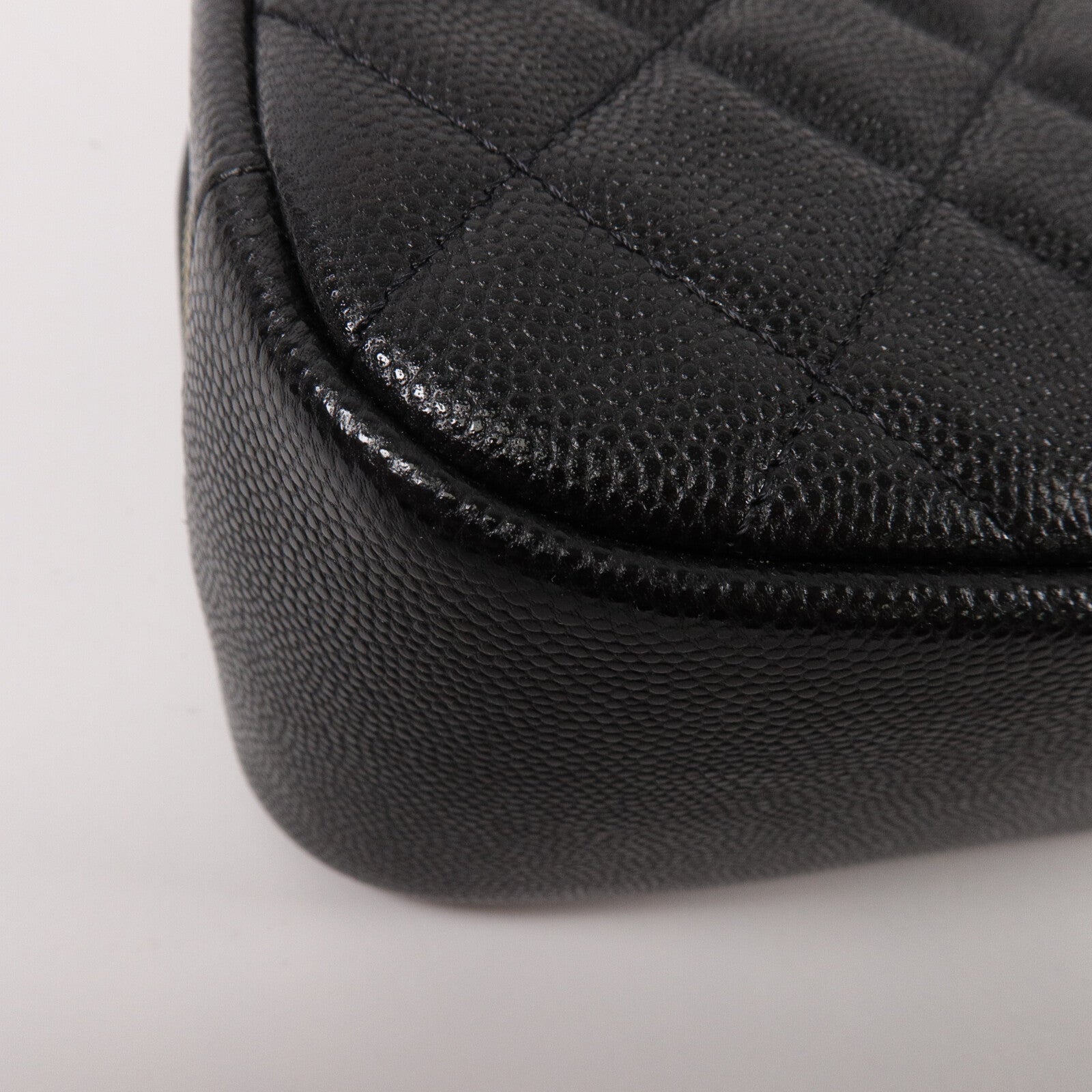 CHANEL 牛皮皮革Double Zip Cosmetic Pouch手提包