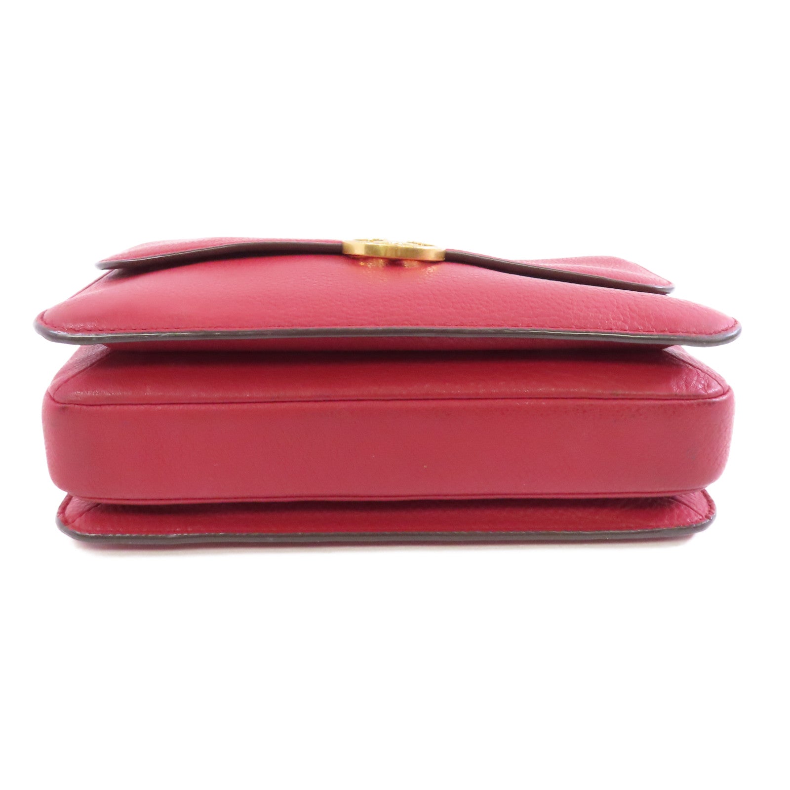 Tory Burch 牛皮皮革Chain Shoulder Bag金扣鏈帶肩背袋紅色