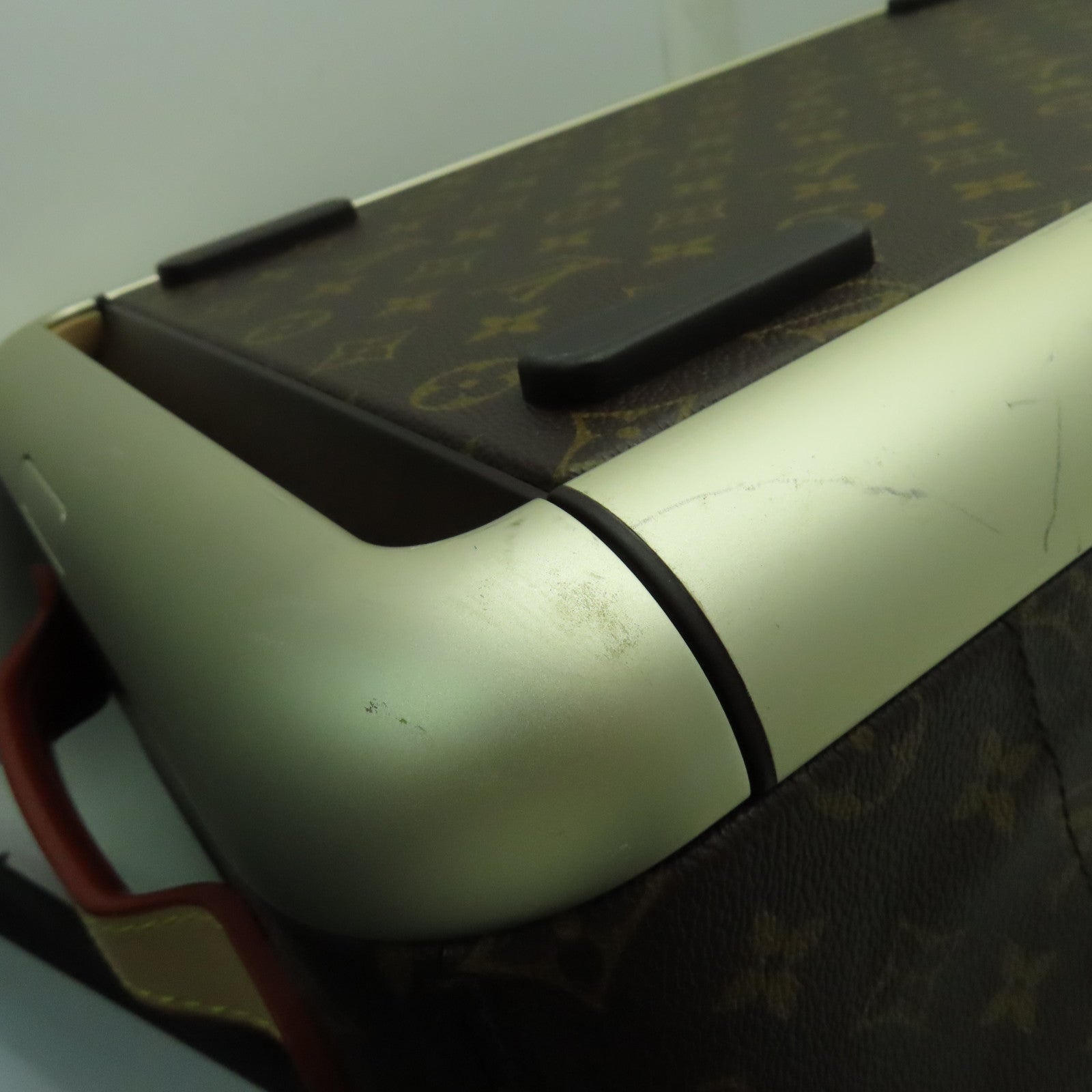 LOUIS VUITTON Monogram Horizon Soft Duffle 55銀扣行李箱啡色