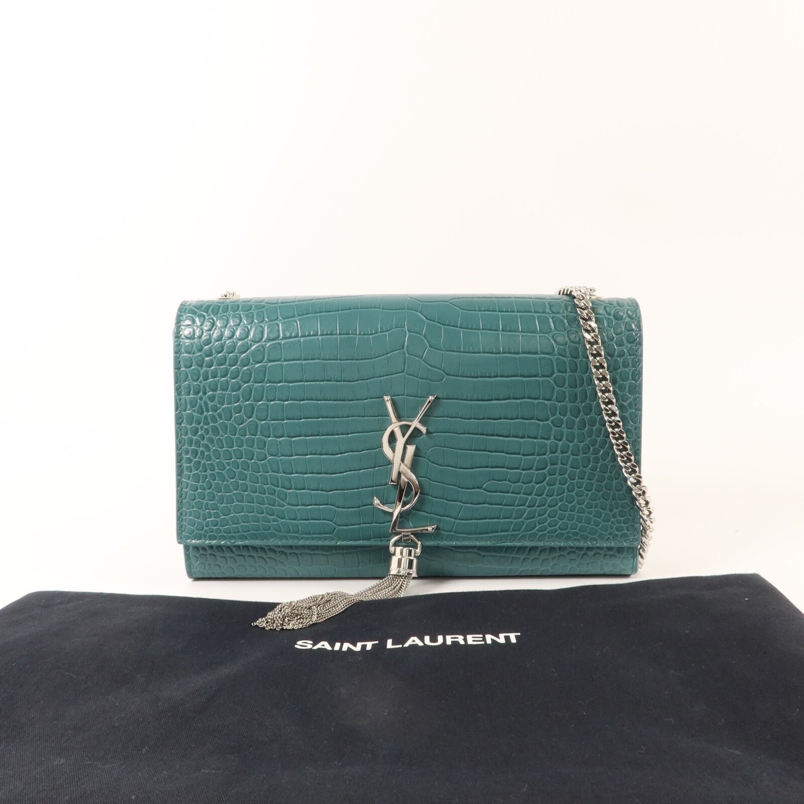SAINT LAURENT 牛皮皮革Kate Tassel Medium鏈帶肩背袋