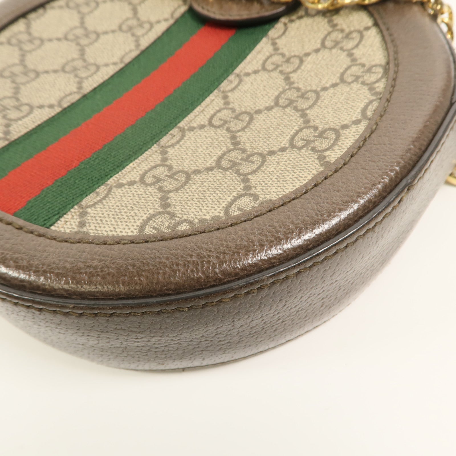 GUCCI 塗層帆布Ophidia鏈帶肩背袋