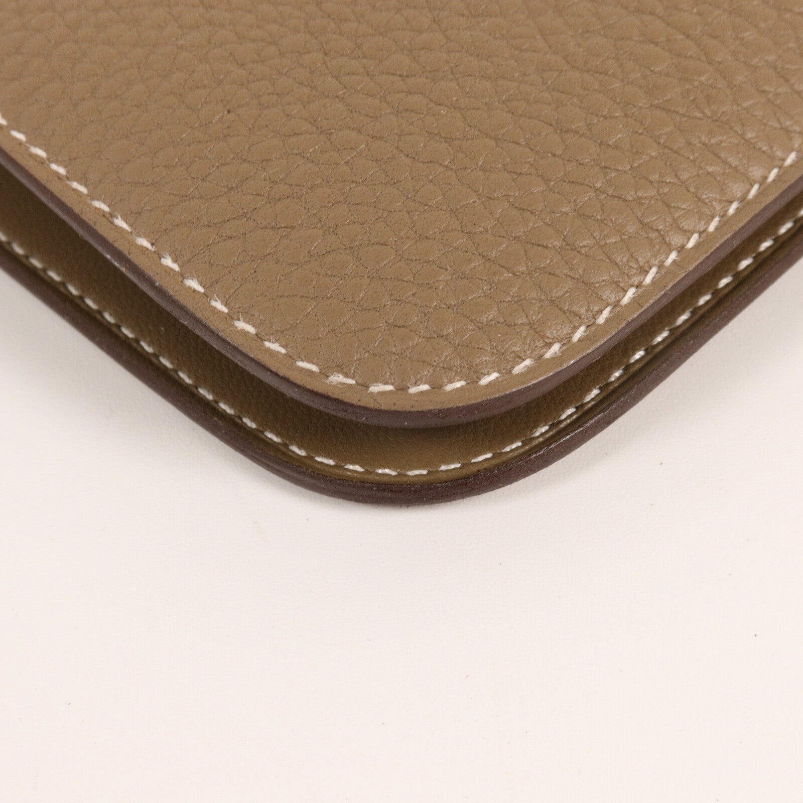 HERMES Togo皮革Dogon Duo Wallet長錢包Etoupe