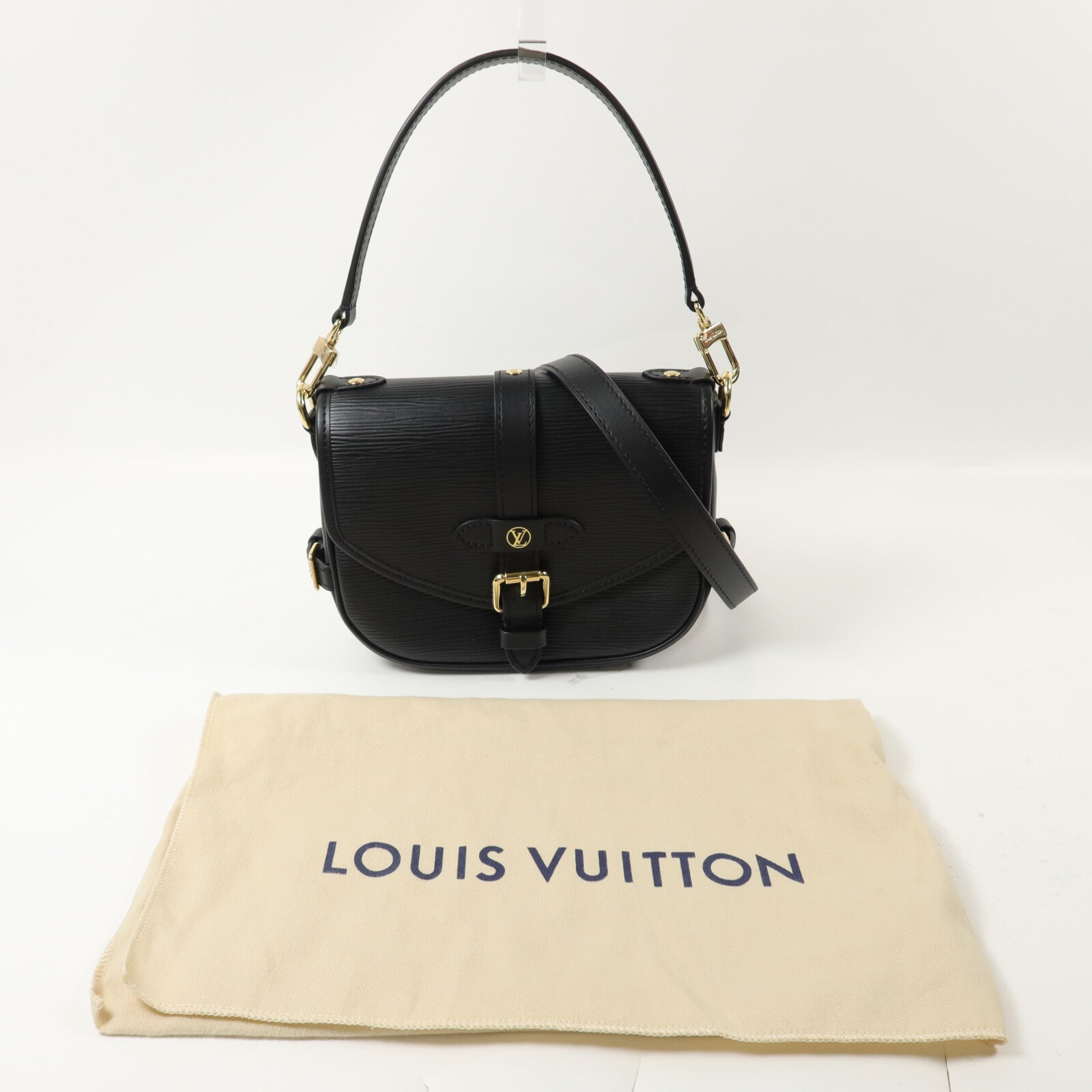 LOUIS VUITTON Epi Saumur BB手挽肩背兩用袋