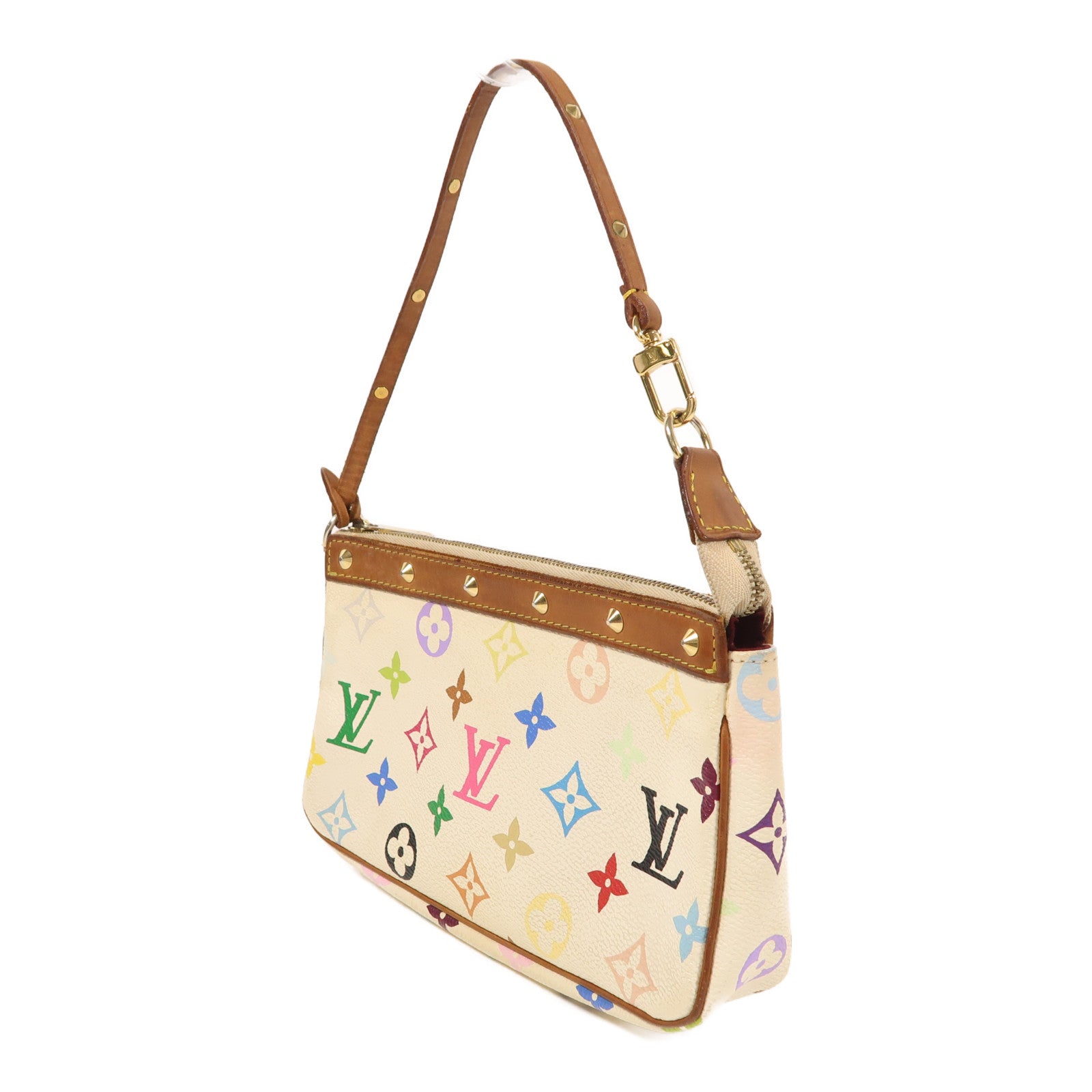 LOUIS VUITTON Monogram Multicolore Pochette Accessoires金扣手挽袋