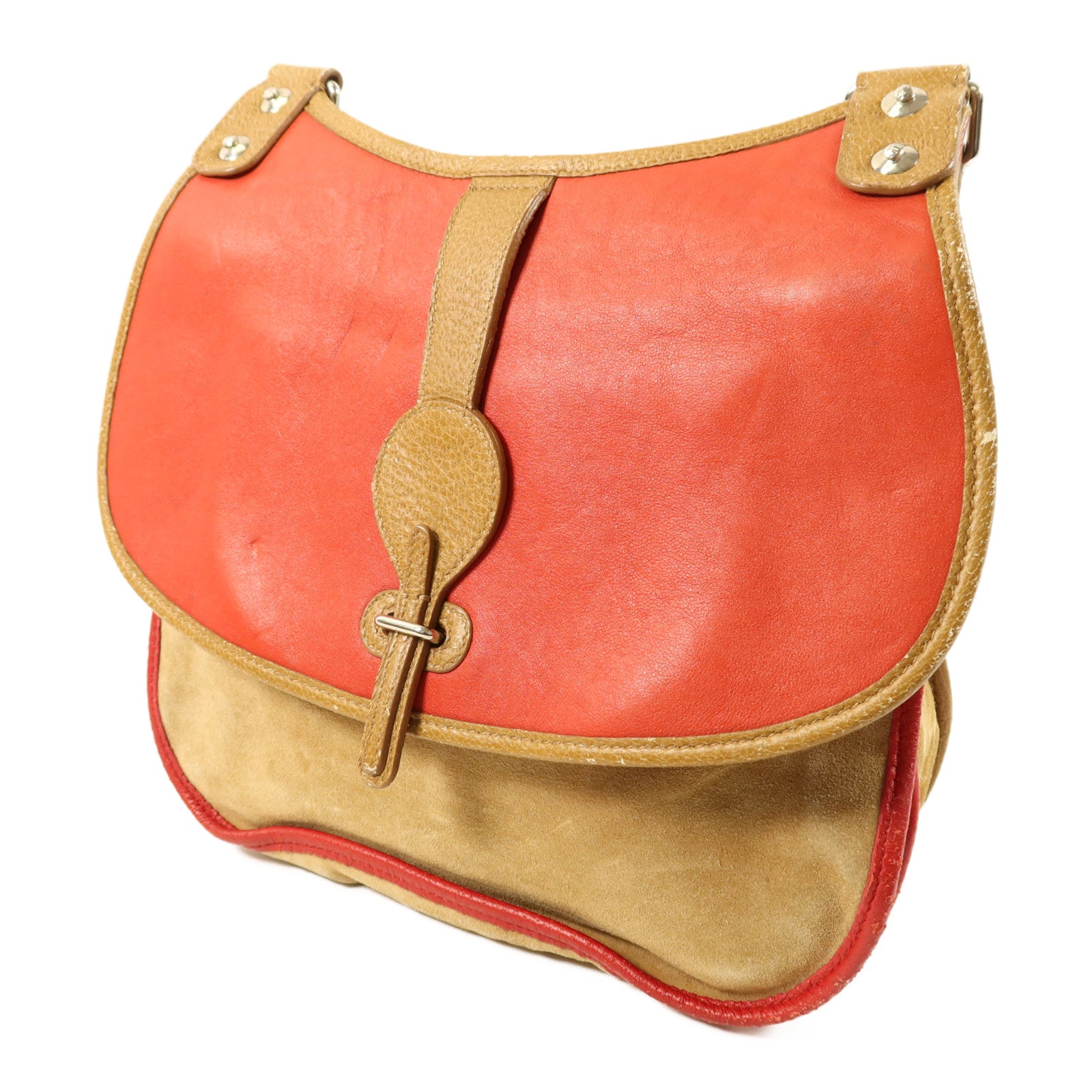 BALENCIAGA 【激減優惠】麂皮皮革Shoulder Bag銀扣肩背袋