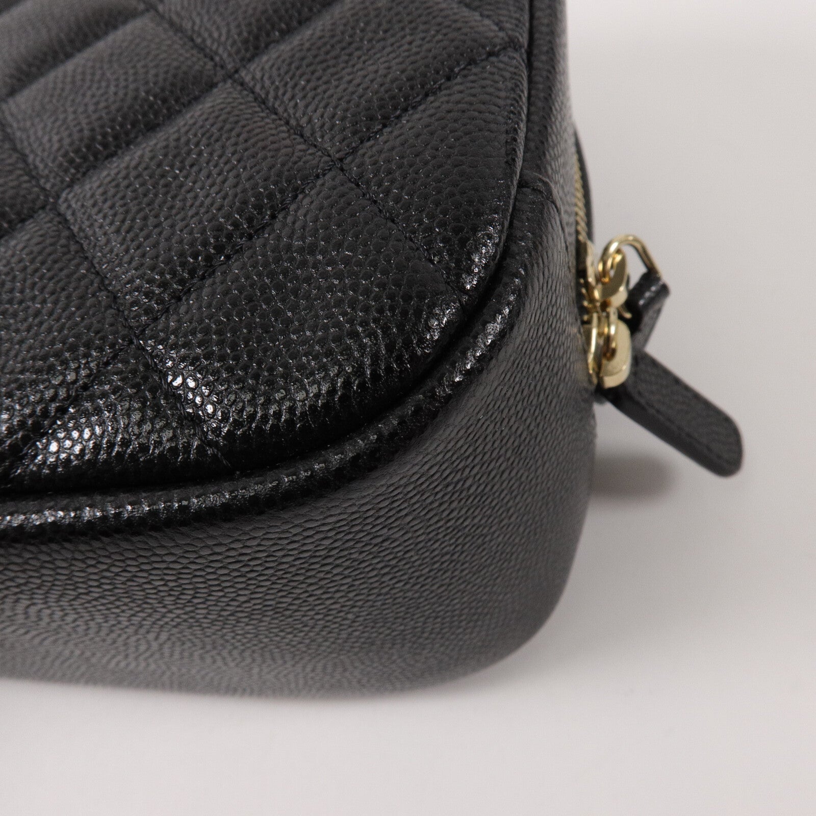 CHANEL 牛皮皮革Double Zip Cosmetic Pouch手提包