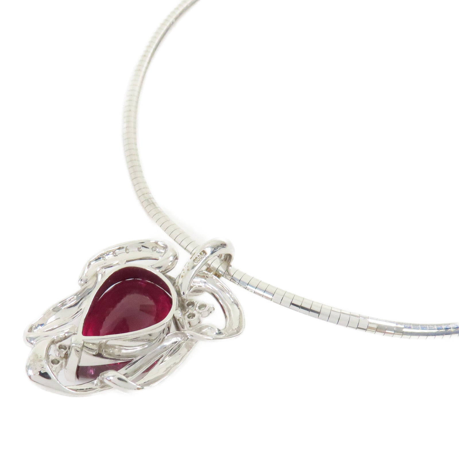 JEWELRY Pt900鉑金/Pt850鉑金/Necklace紅碧璽項鍊/紅色
