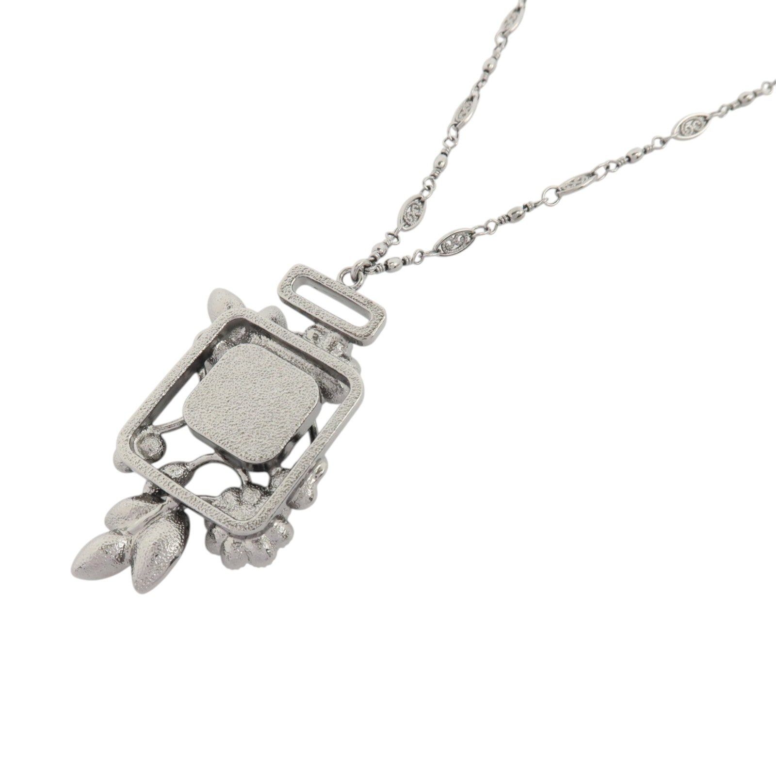 CHANEL 金屬/PVC No5 Perfume Bottle Necklace銀扣項鏈