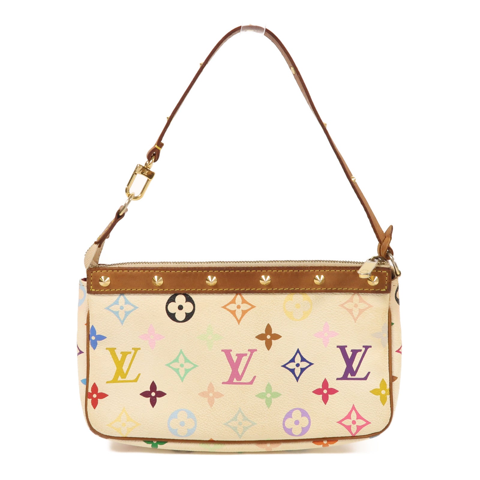 LOUIS VUITTON Monogram Multicolore Pochette Accessoires金扣手挽袋