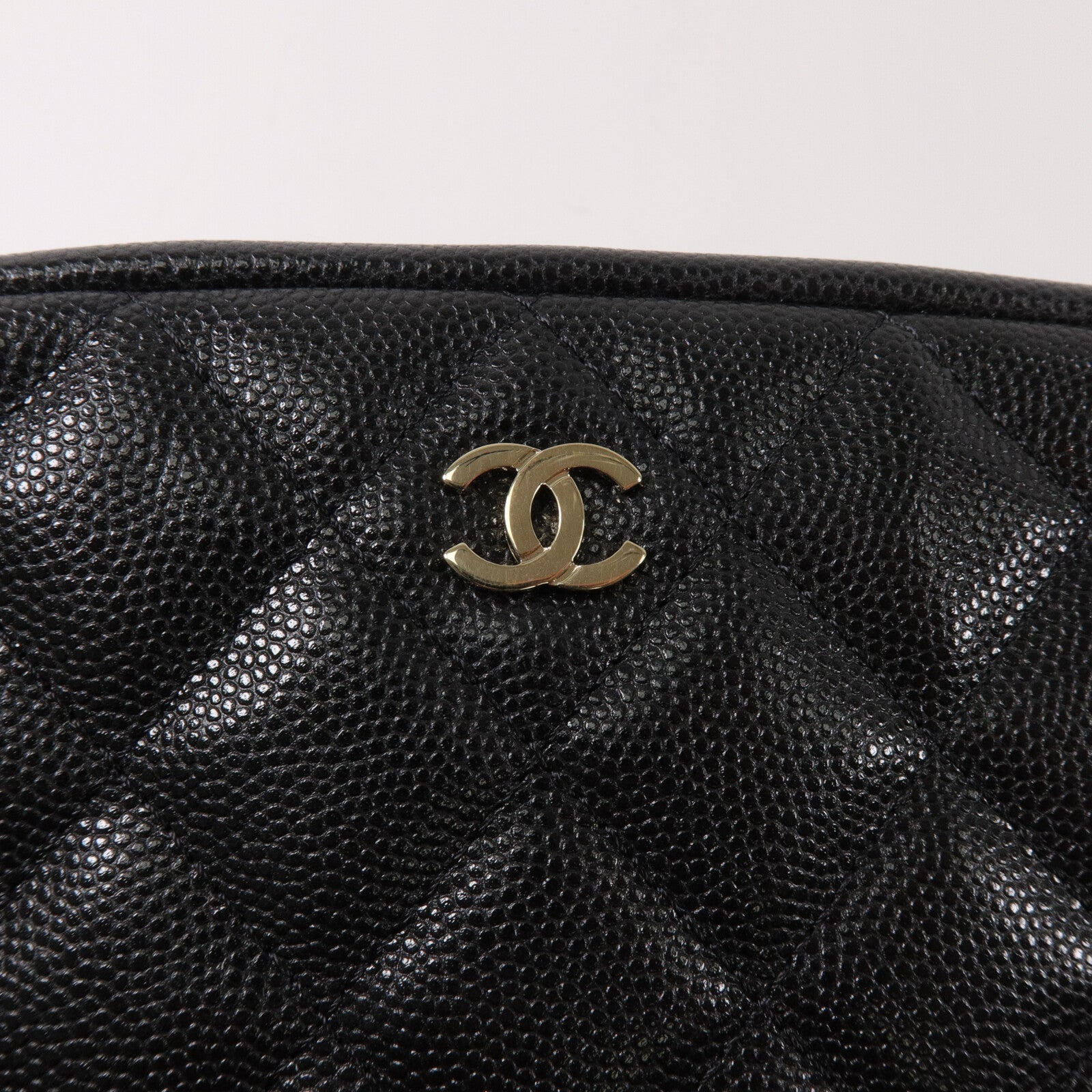 CHANEL 牛皮皮革Double Zip Cosmetic Pouch手提包