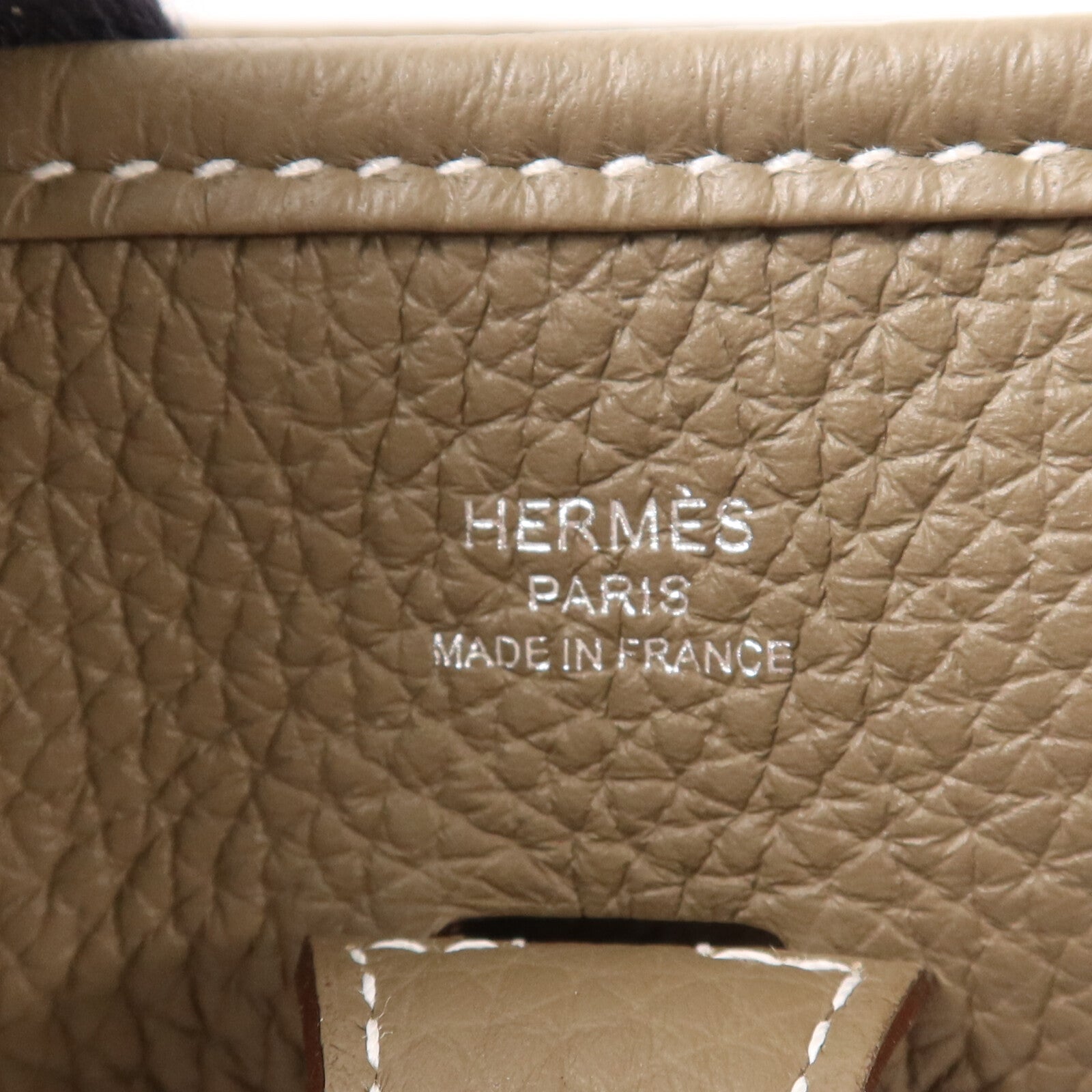 HERMES Clemence皮革Evelyne 23肩背袋Etoupe