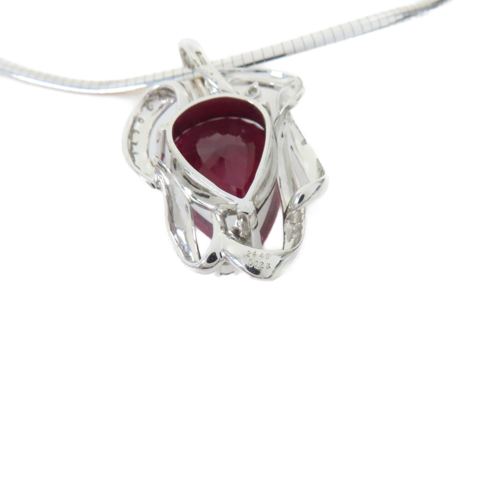 JEWELRY Pt900鉑金/Pt850鉑金/Necklace紅碧璽項鍊/紅色