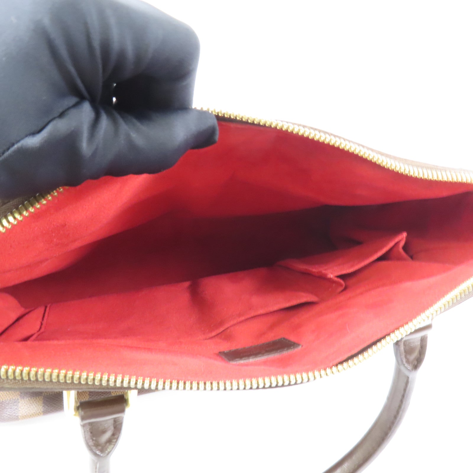 LOUIS VUITTON Damier Trevi GM金扣手挽肩背兩用袋棕色