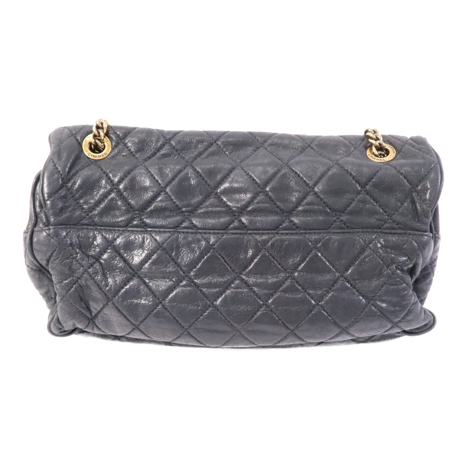CHANEL 牛皮皮革Chain Shoulder Bag金扣鏈帶肩背袋