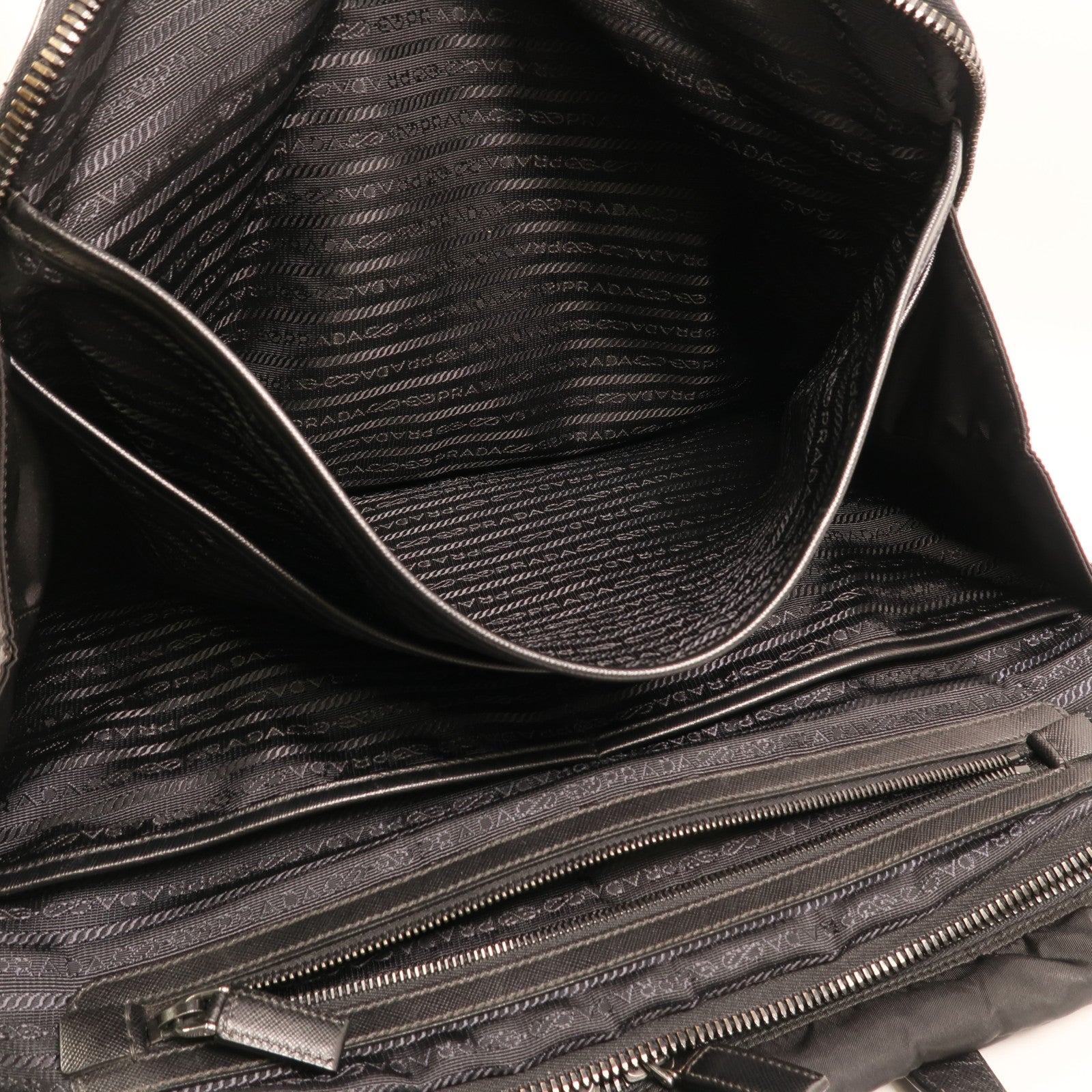 PRADA 尼龍Shoulder Bag銀扣手挽肩背兩用袋