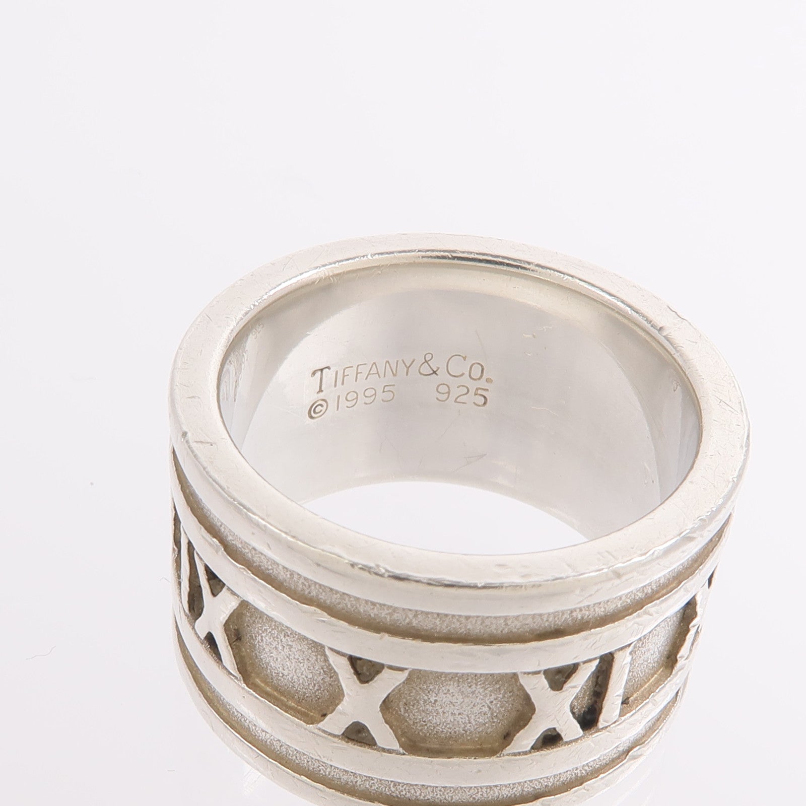 TIFFANY＆CO 925純銀Atlas Wide Band Ring戒指