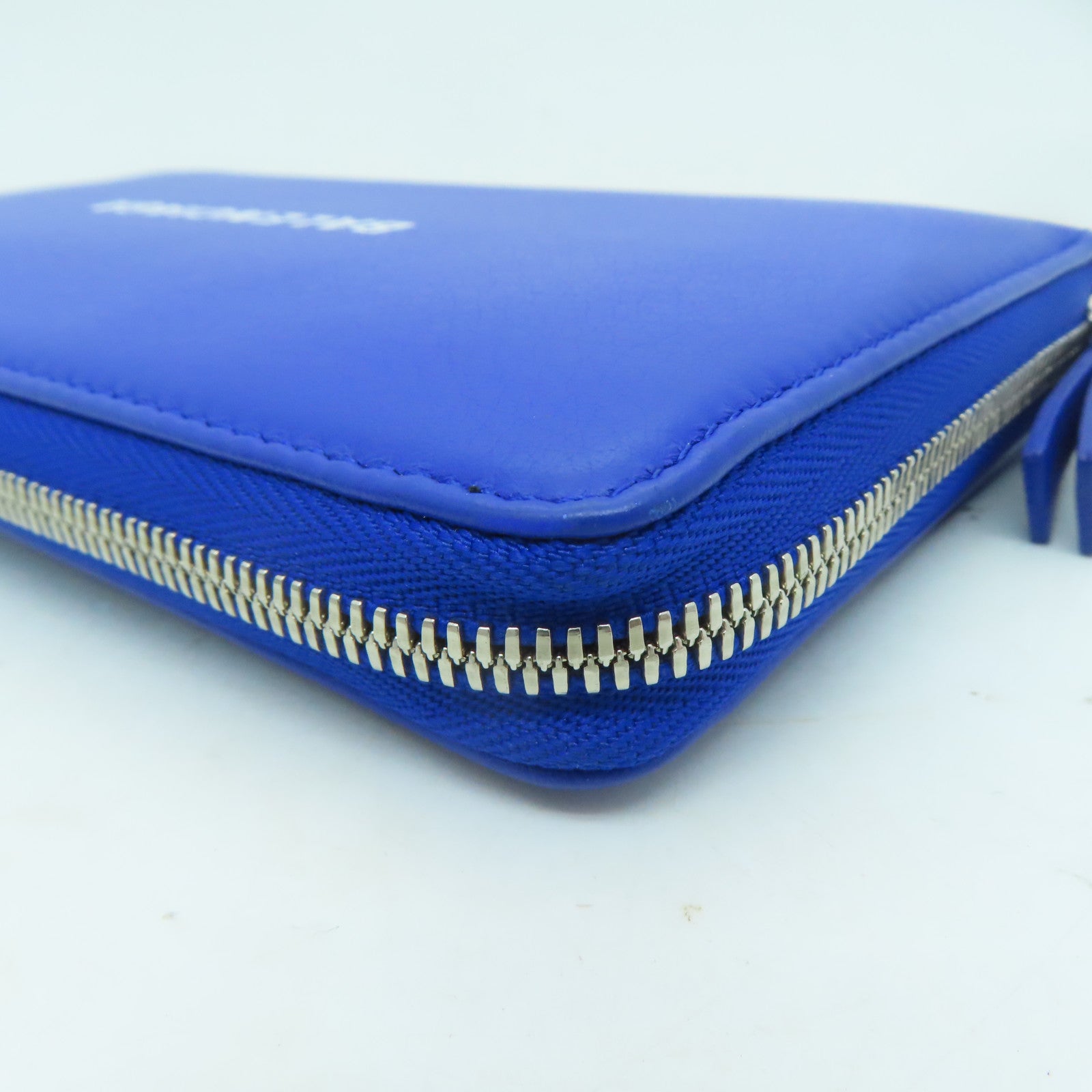 BALENCIAGA 【清倉大減價】牛皮皮革Long Wallet銀扣長錢包藍色
