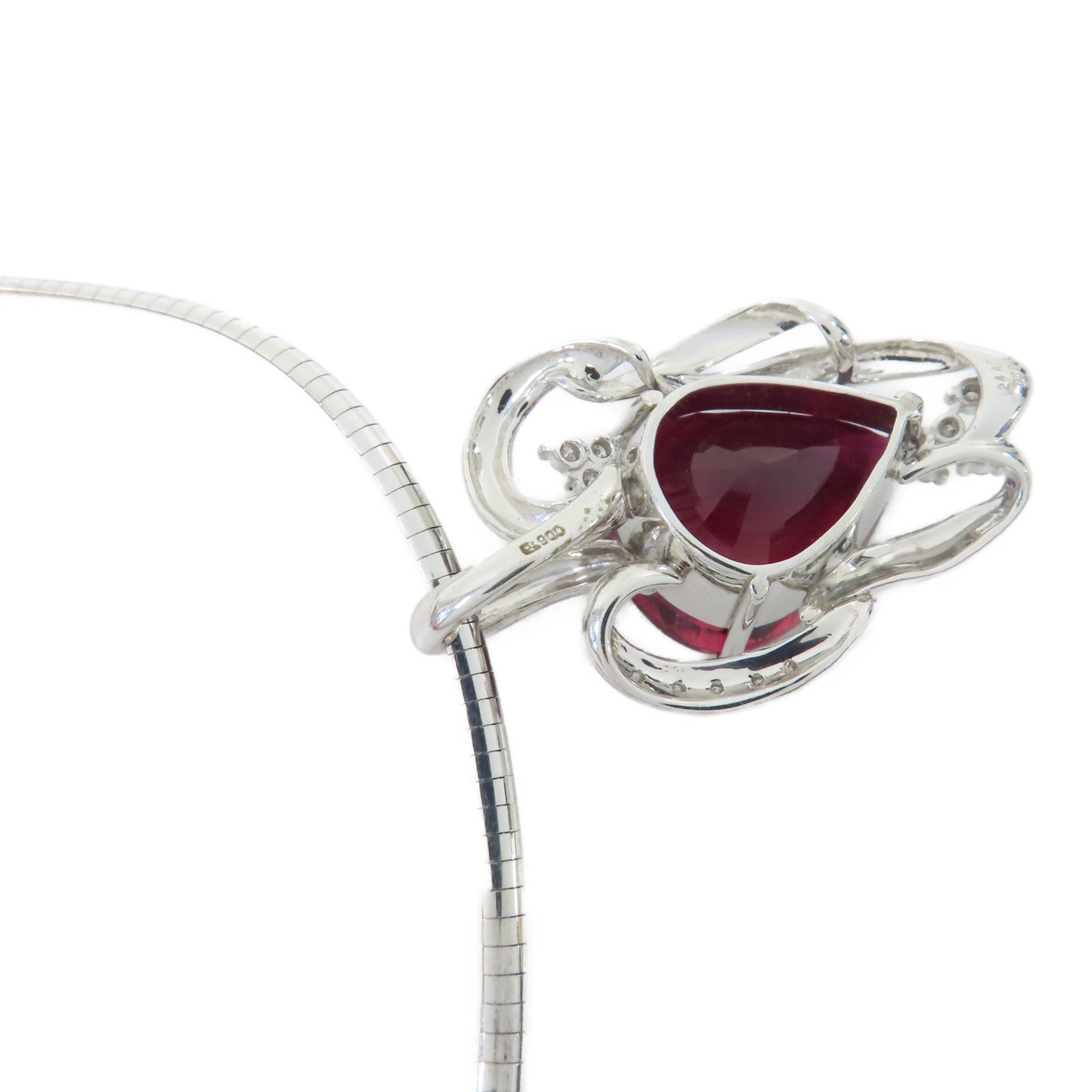 JEWELRY Pt900鉑金/Pt850鉑金/Necklace紅碧璽項鍊/紅色