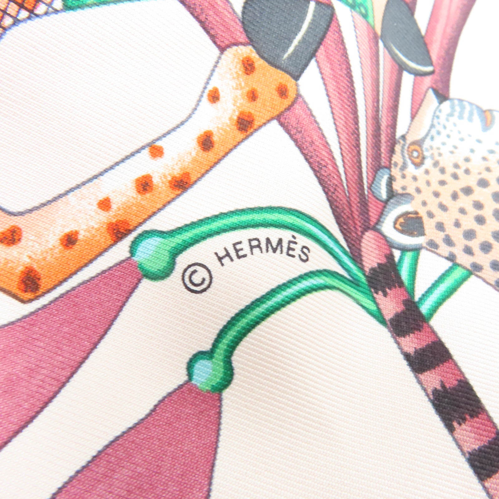 HERMES 絲質Silk City銀扣肩背袋玫瑰色/淺褐色