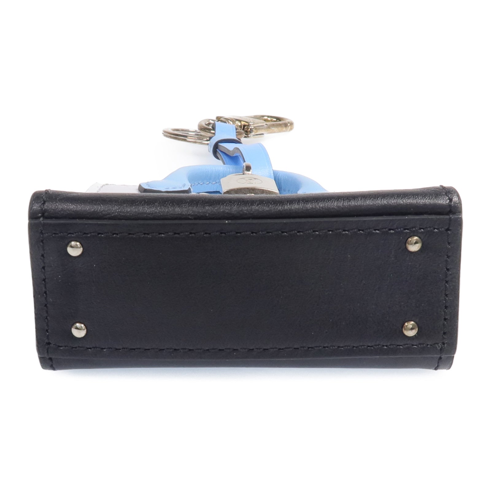 LOUIS VUITTON 牛皮皮革City Steamer Key Chain銀扣掛飾