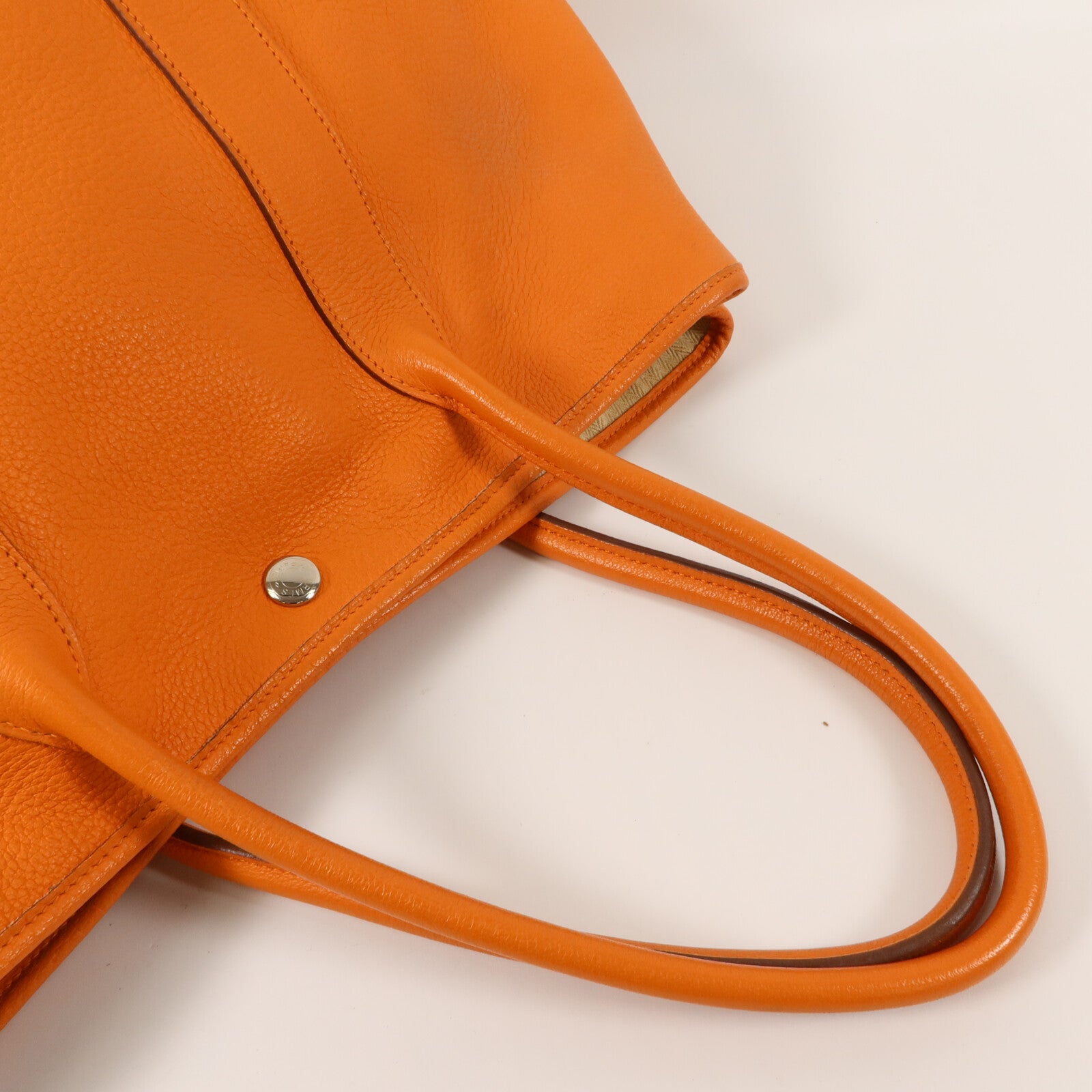 HERMES Negonda皮革Garden Party PM手挽袋Orange
