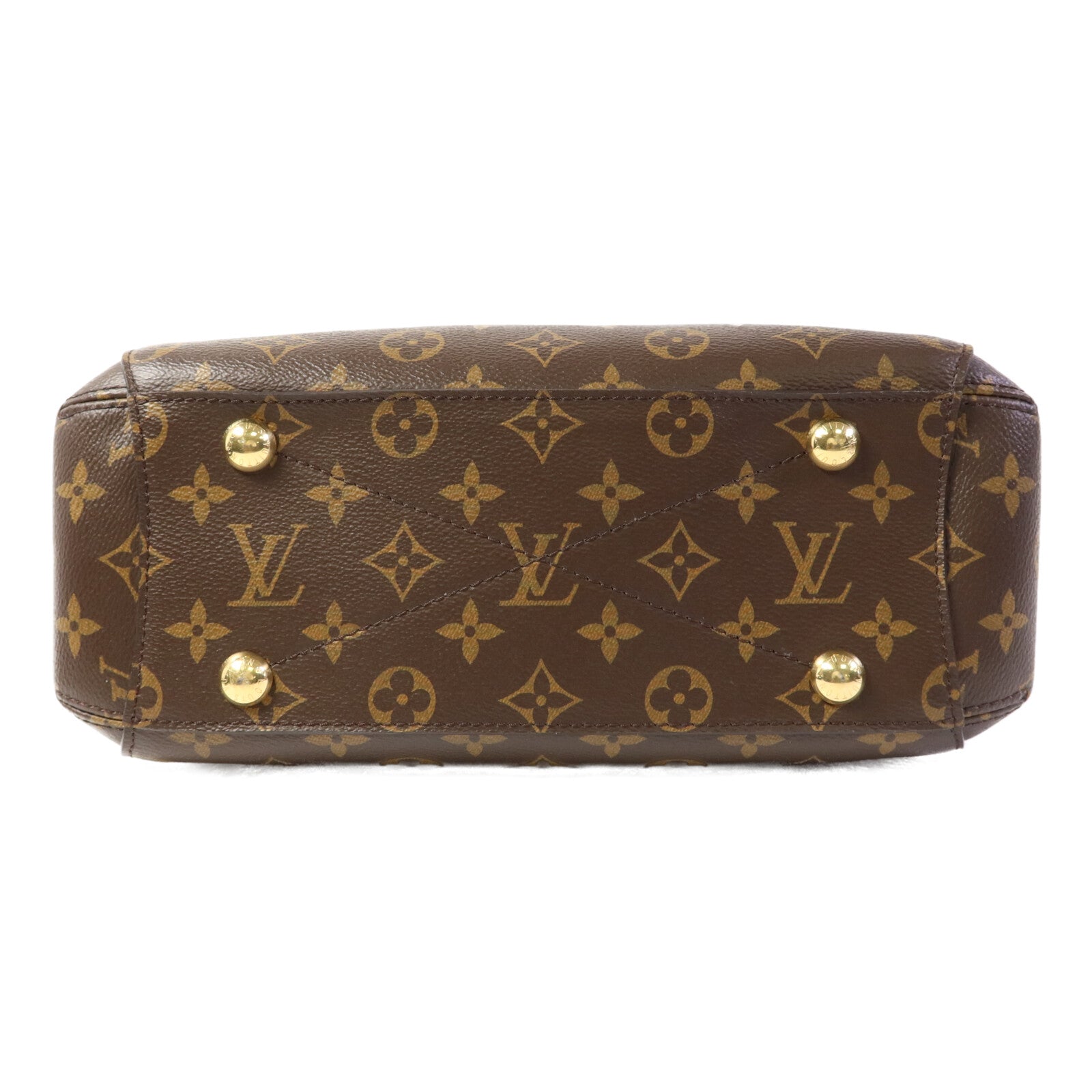 LOUIS VUITTON Monogram Montaigne BB金扣手挽肩背兩用袋棕色