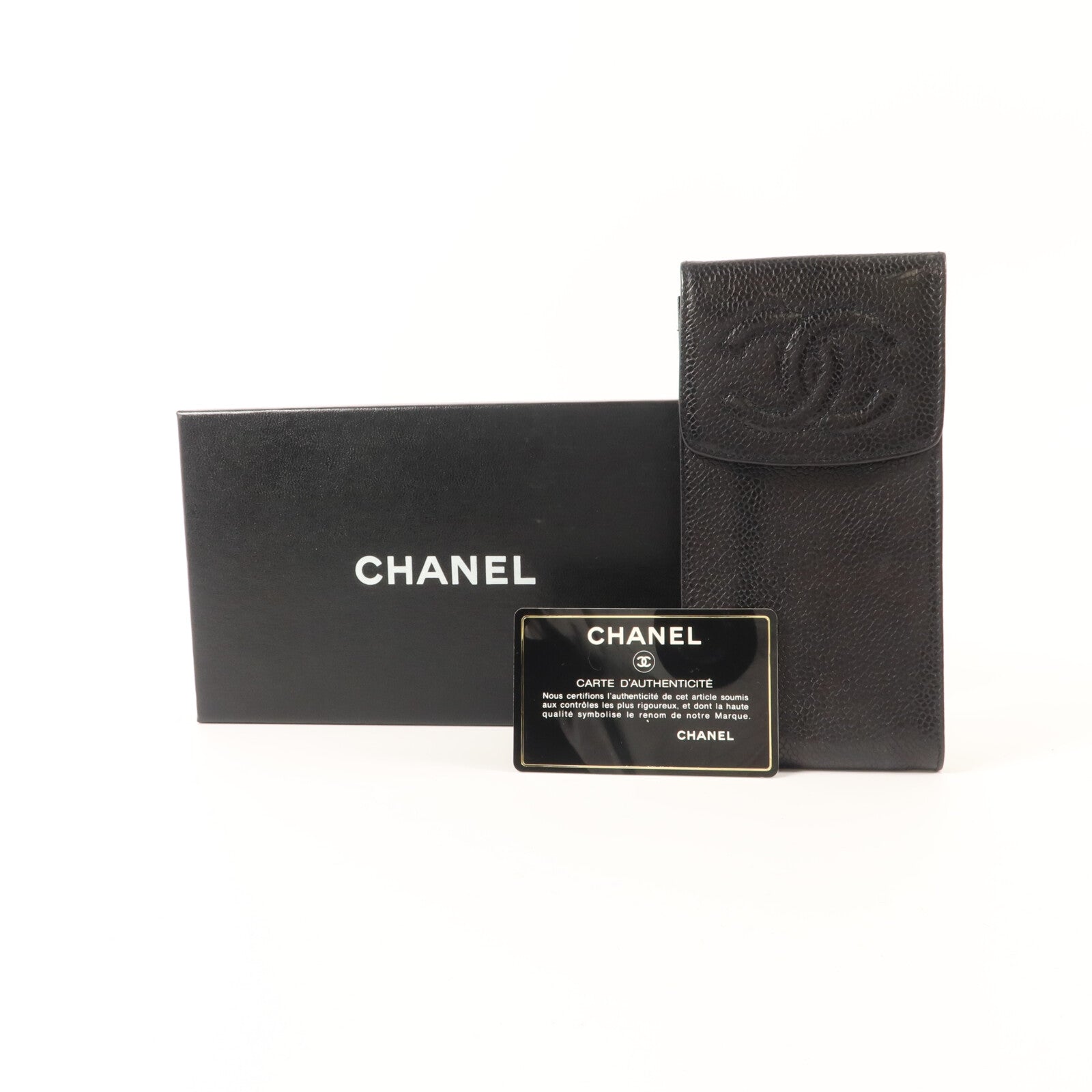 CHANEL 牛皮皮革Glasses/Phone Case眼鏡/手機袋