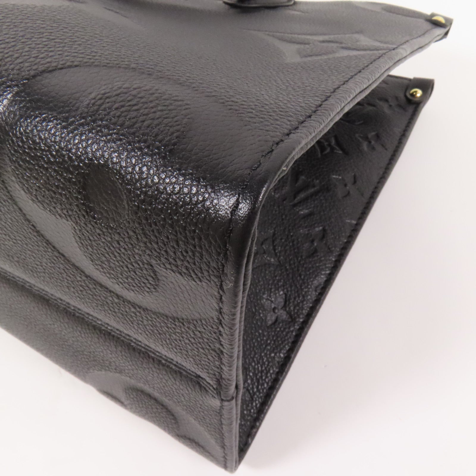 LOUIS VUITTON Monogram Empreinte On The Go MM金扣手挽肩背兩用袋