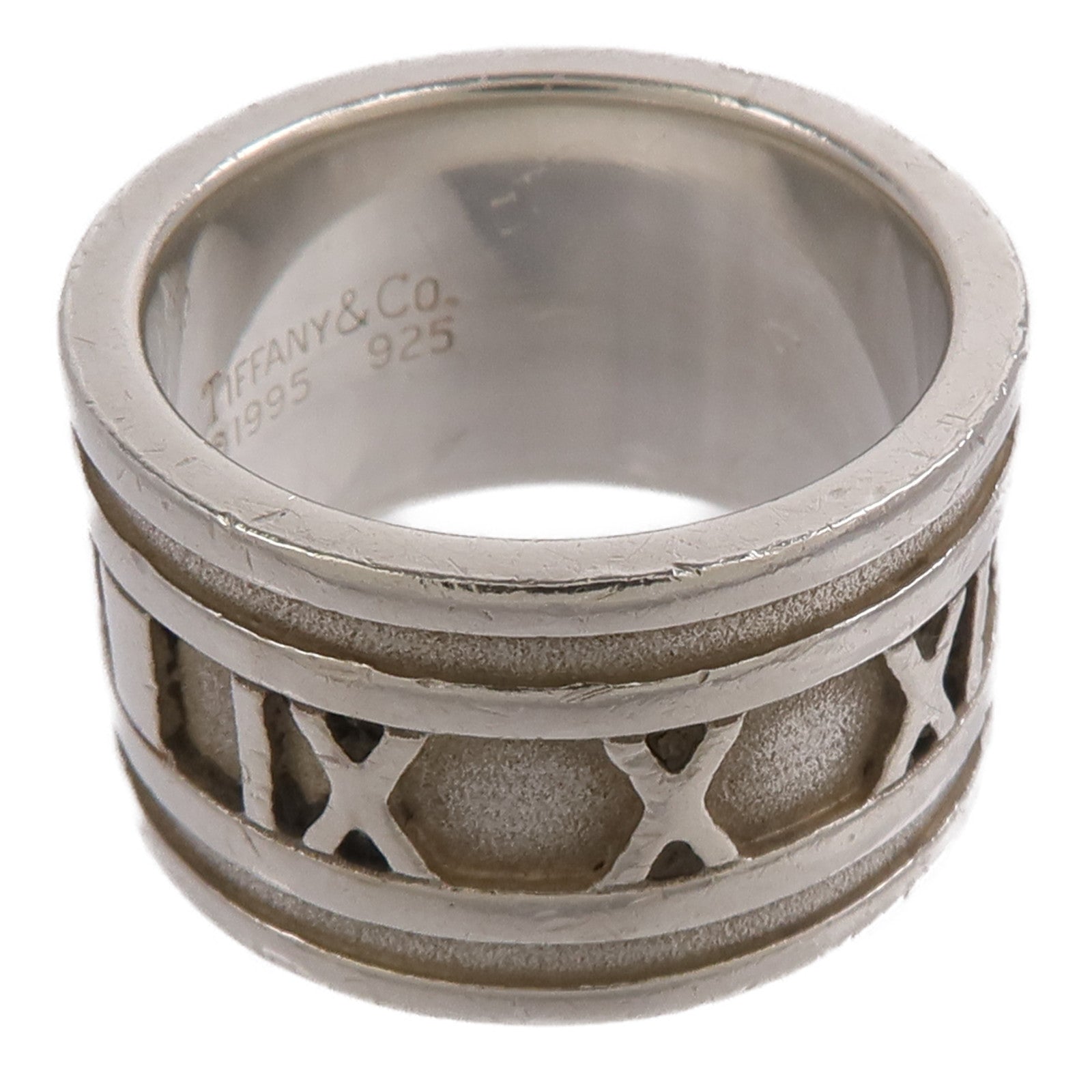 TIFFANY＆CO 925純銀Atlas Wide Band Ring戒指