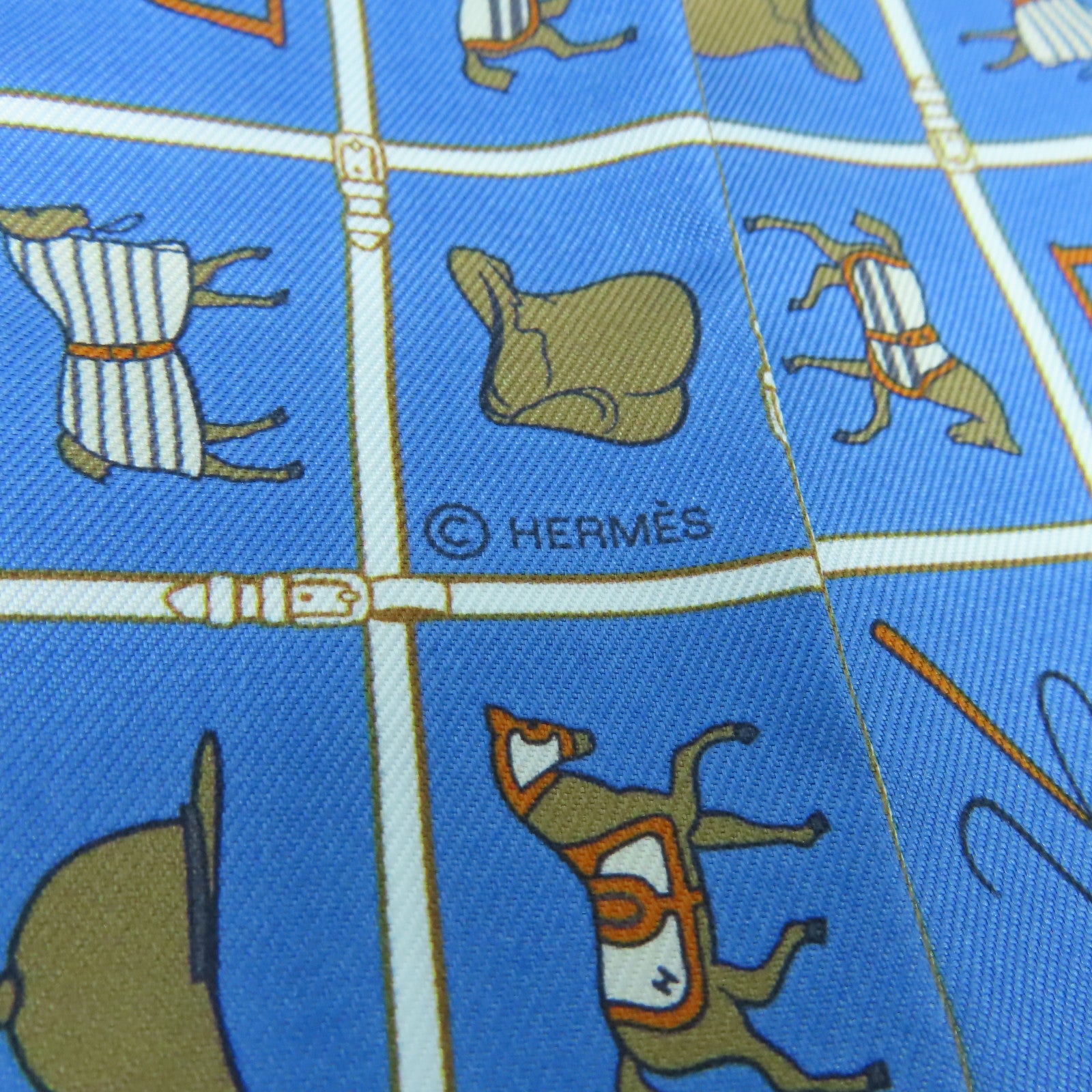 HERMES 【激減優惠】絲質Twilly Scarf絲巾淺藍色
